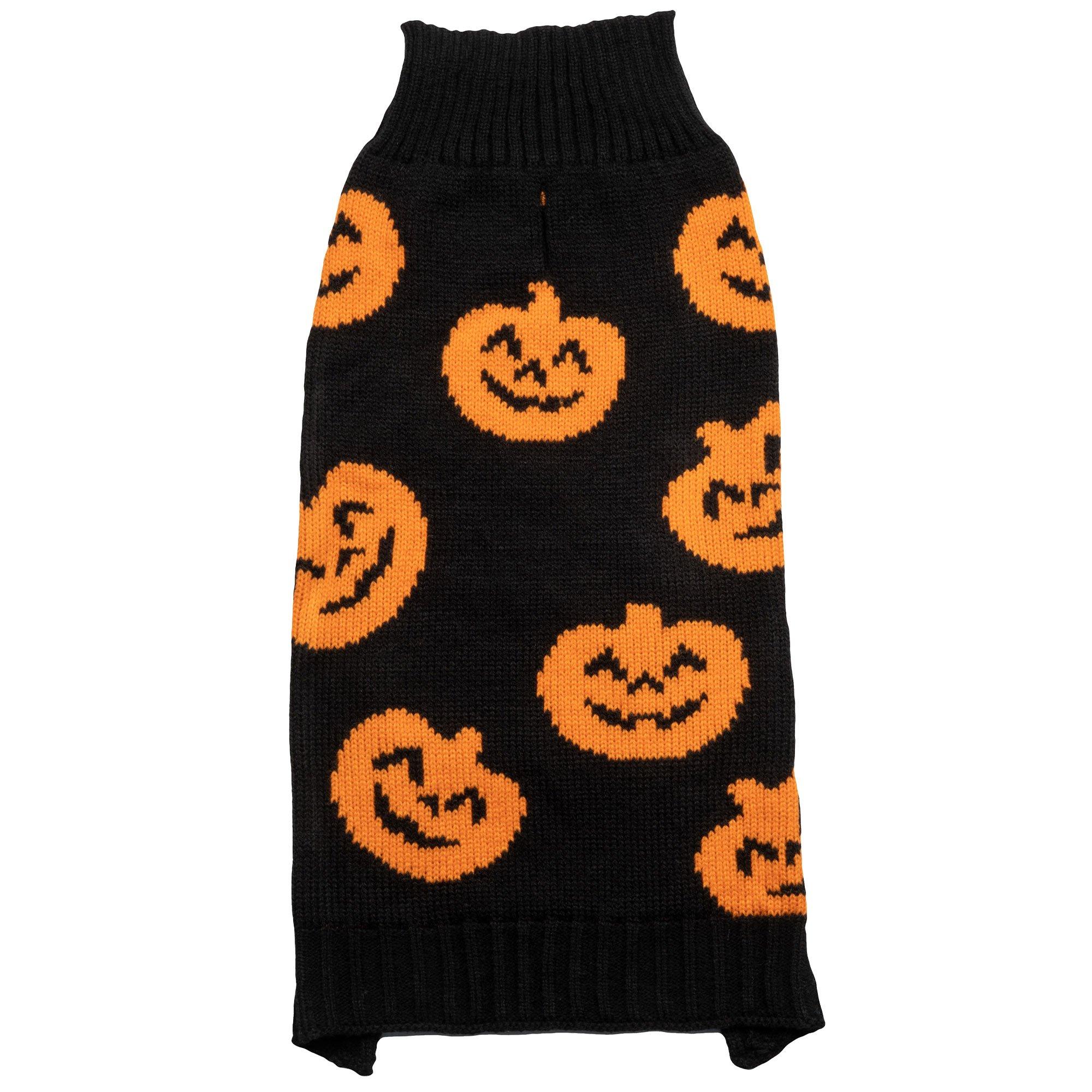 Black Jack-o'-Lantern Dog Sweater