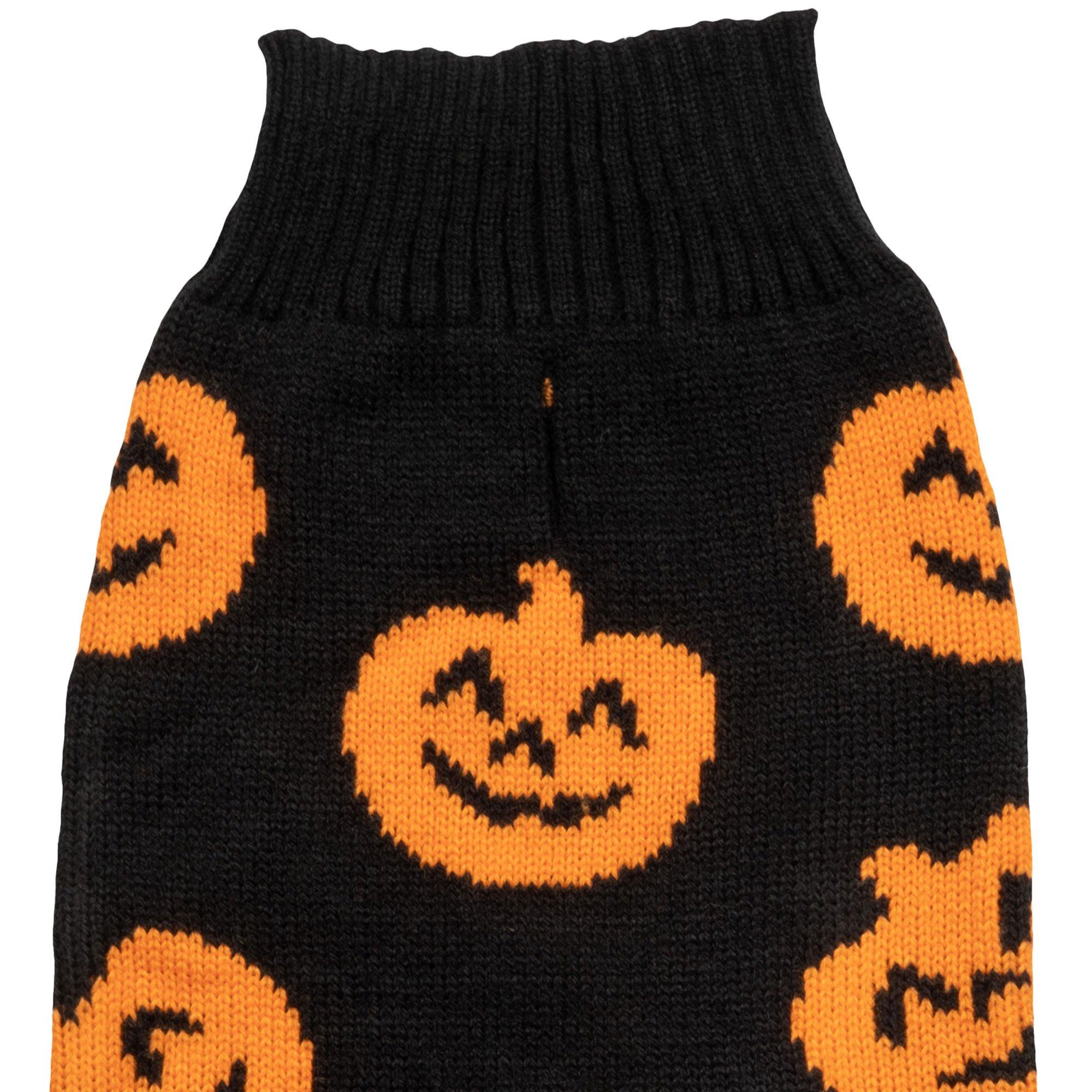 Black Jack-o'-Lantern Dog Sweater