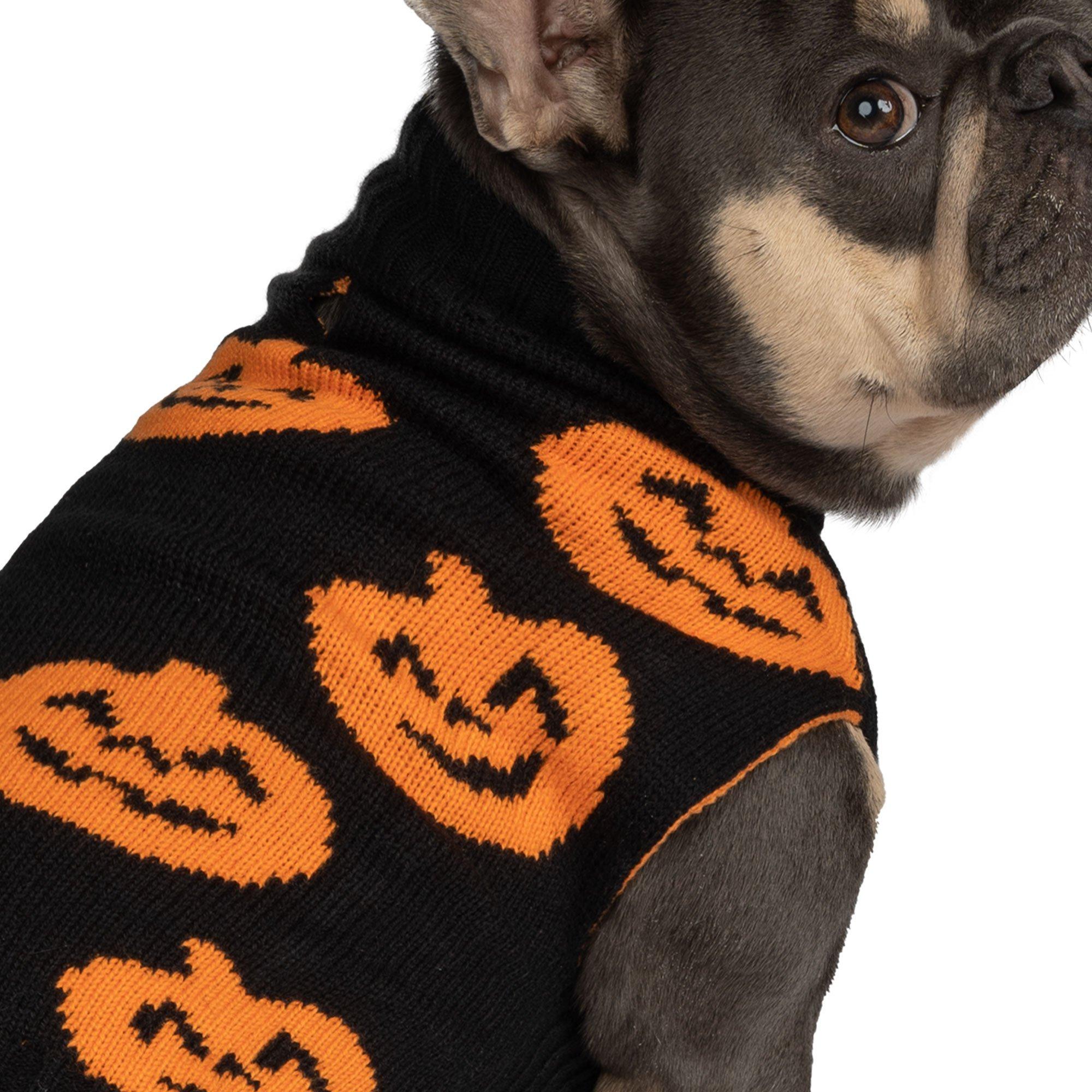 Black Jack-o'-Lantern Dog Sweater