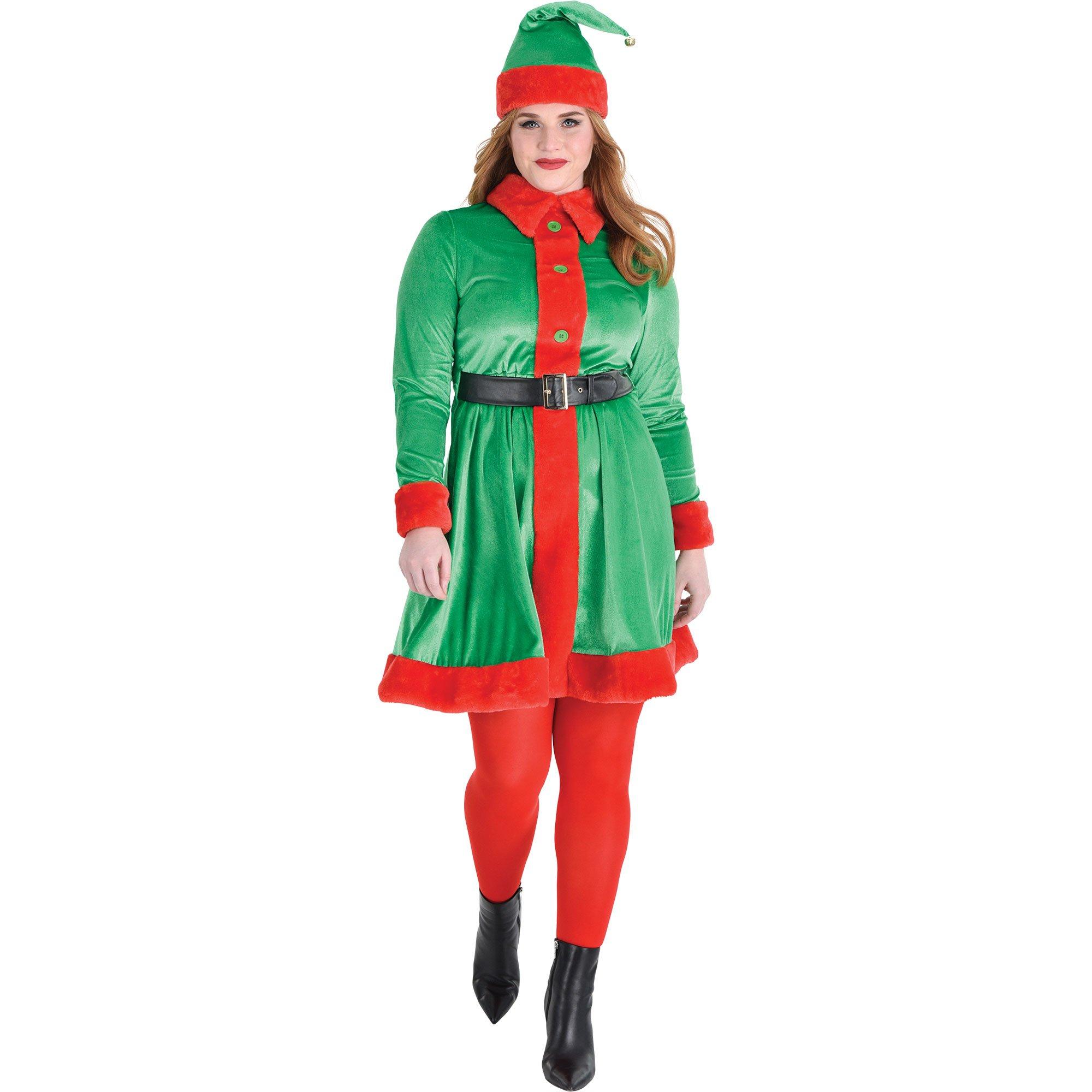 Adult North Pole Gal Elf Plus Size Costume Party City