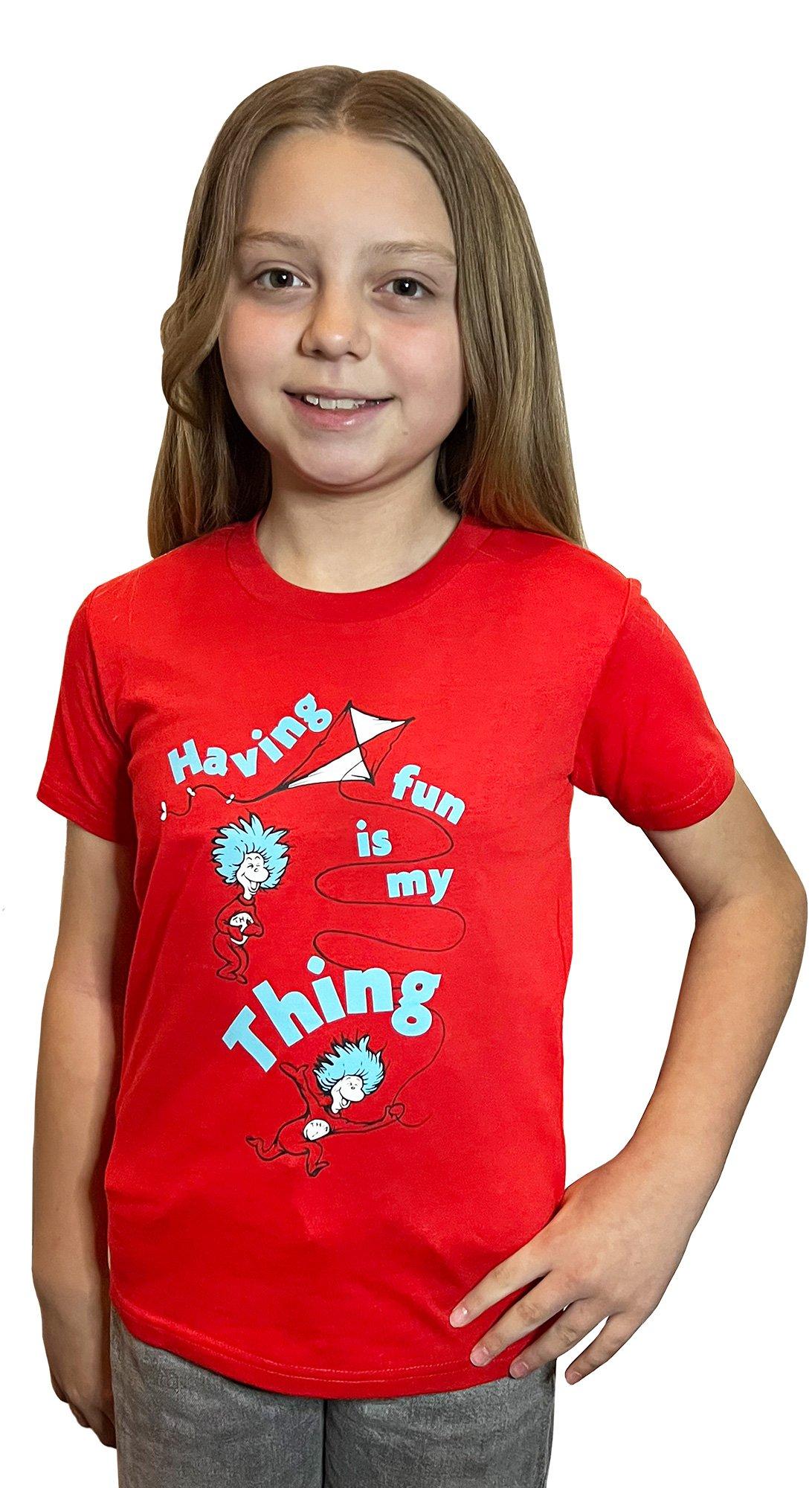 Kids' Red Thing 1 & Thing 2 Having Fun T-Shirt - Dr. Seuss | Party City