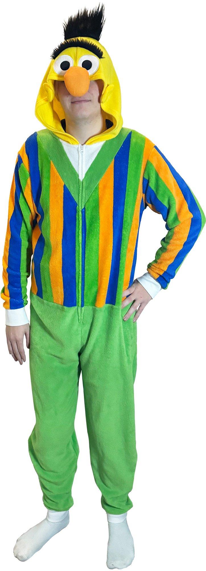 Adult Bert One Piece Zipster Costume - Sesame Street