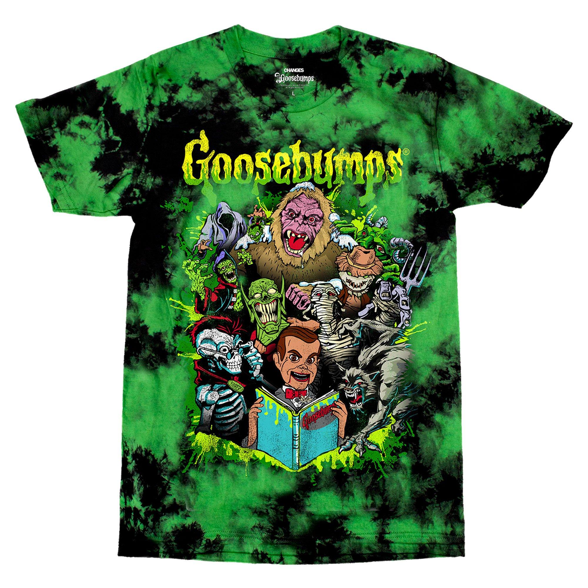 Kids' Black & Green Tie-Dye Goosebumps T-Shirt