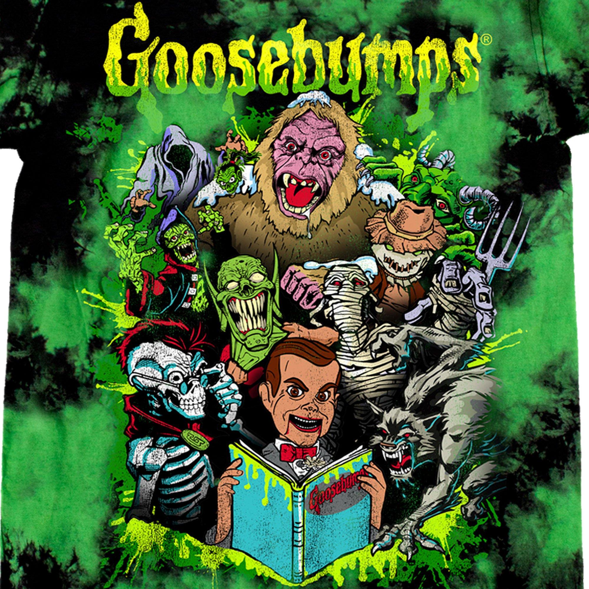 Kids' Black & Green Tie-Dye Goosebumps T-Shirt