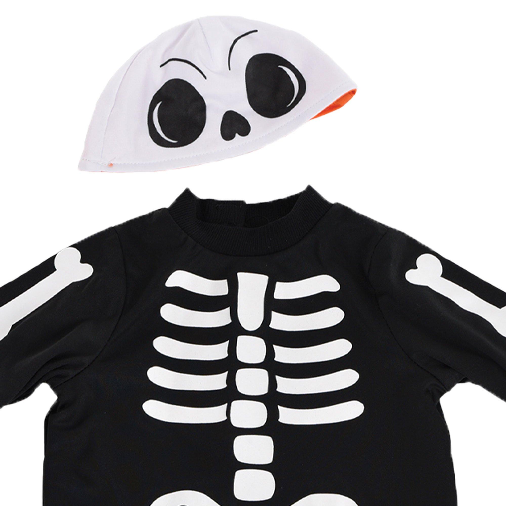 Baby Reversible Pumpkin & Skeleton Onesie Set