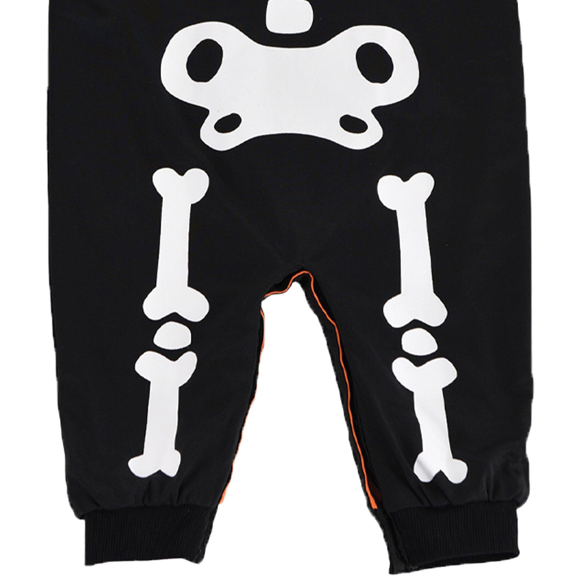 Baby Reversible Pumpkin & Skeleton Onesie Set