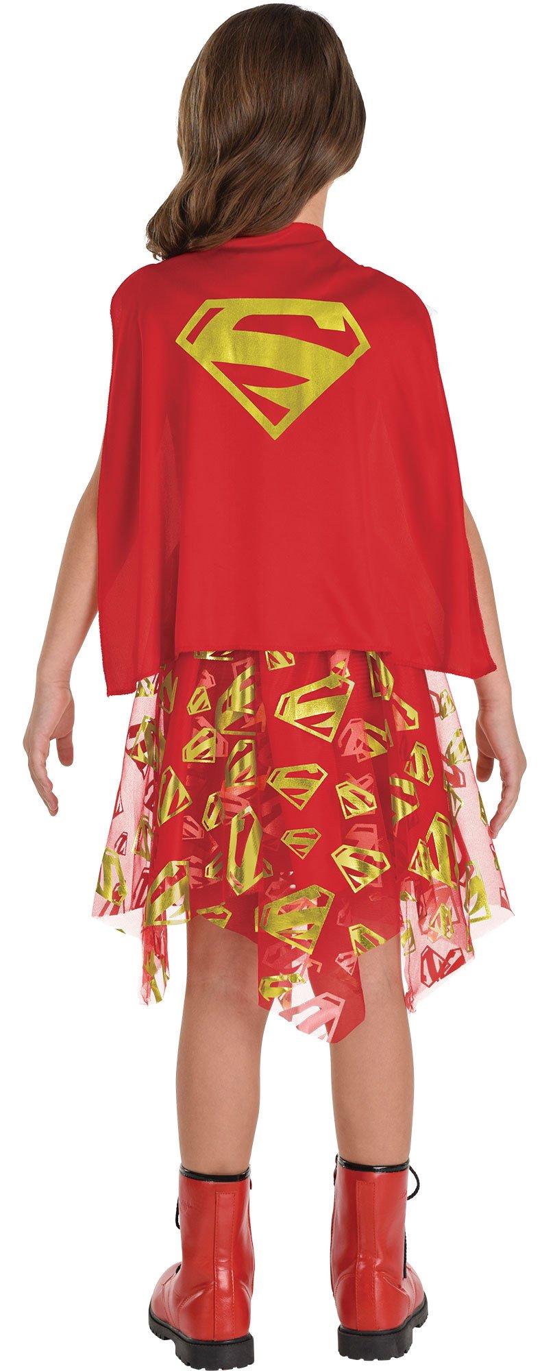 Kids' Glitter Supergirl Dress Costume - DC Comics