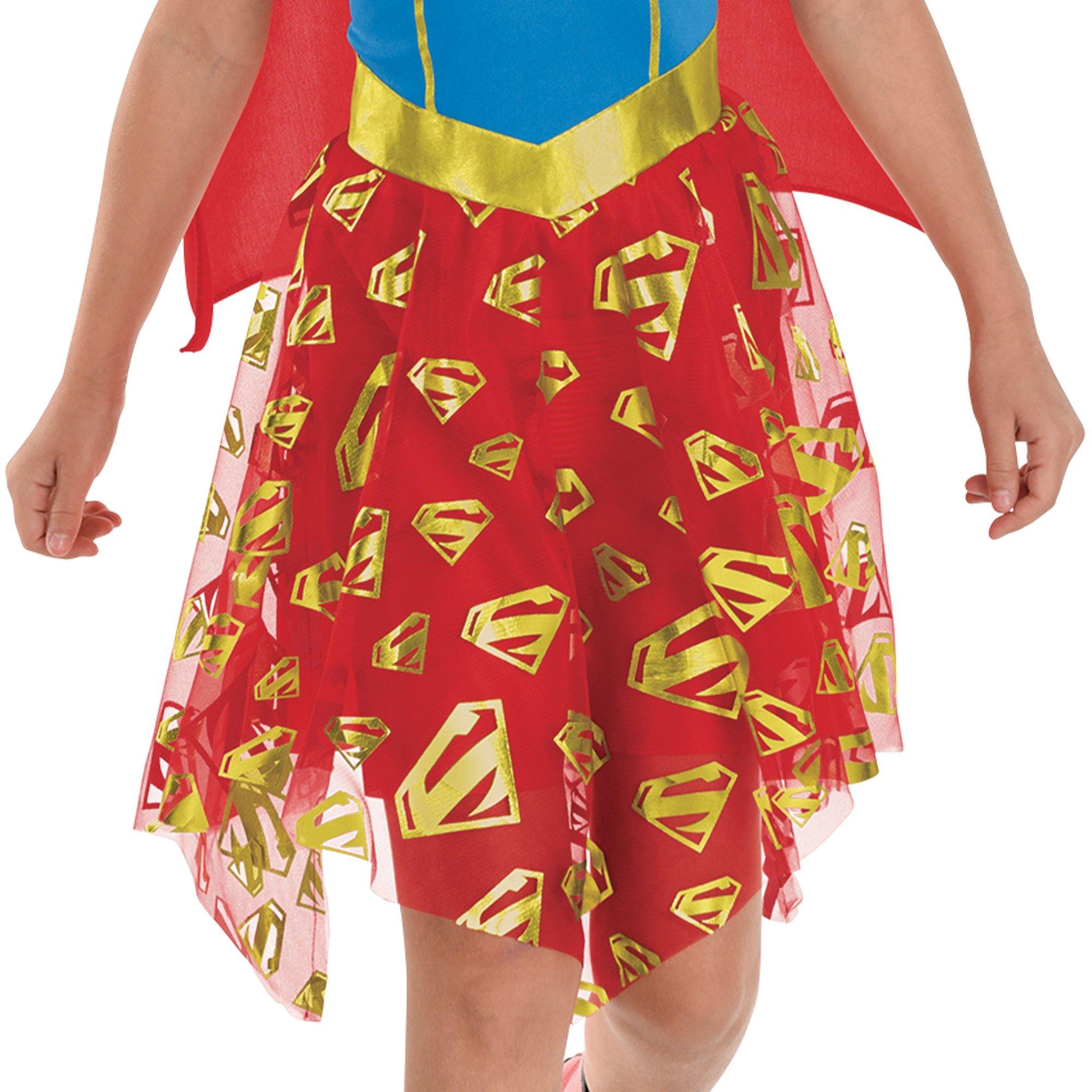 Kids' Glitter Supergirl Dress Costume - DC Comics