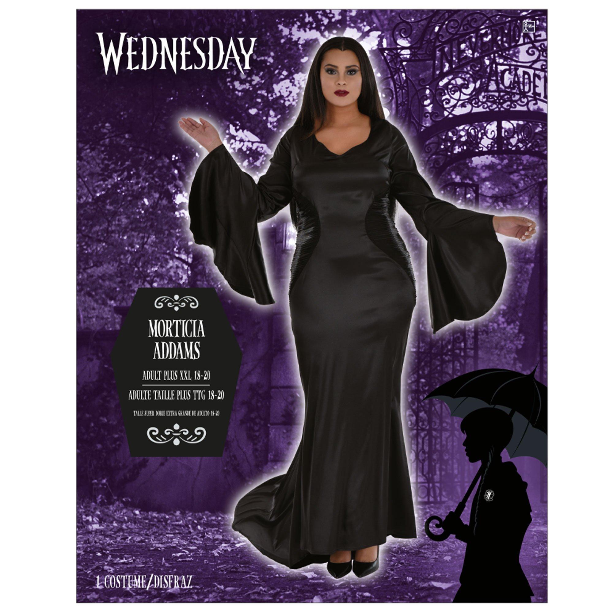 Adult Morticia Addams Plus Size Costume - Wednesday TV Series