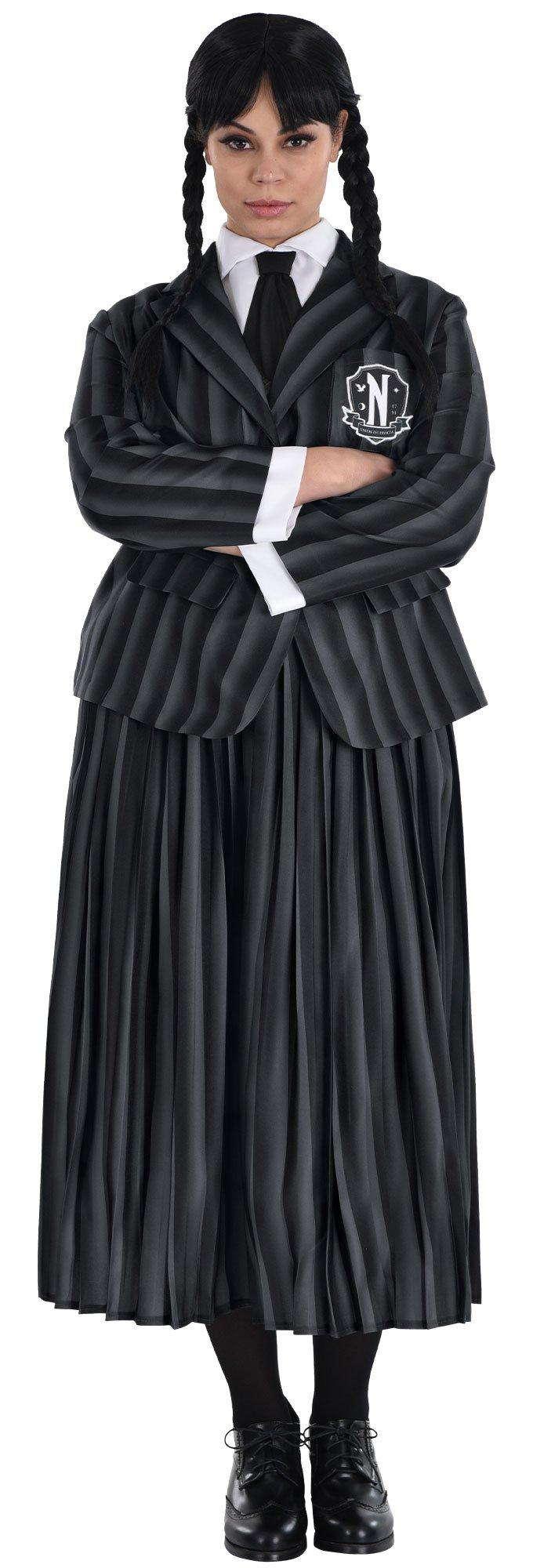 Adult Wednesday Addams Nevermore Uniform Plus Size Costume - Wednesday TV Series