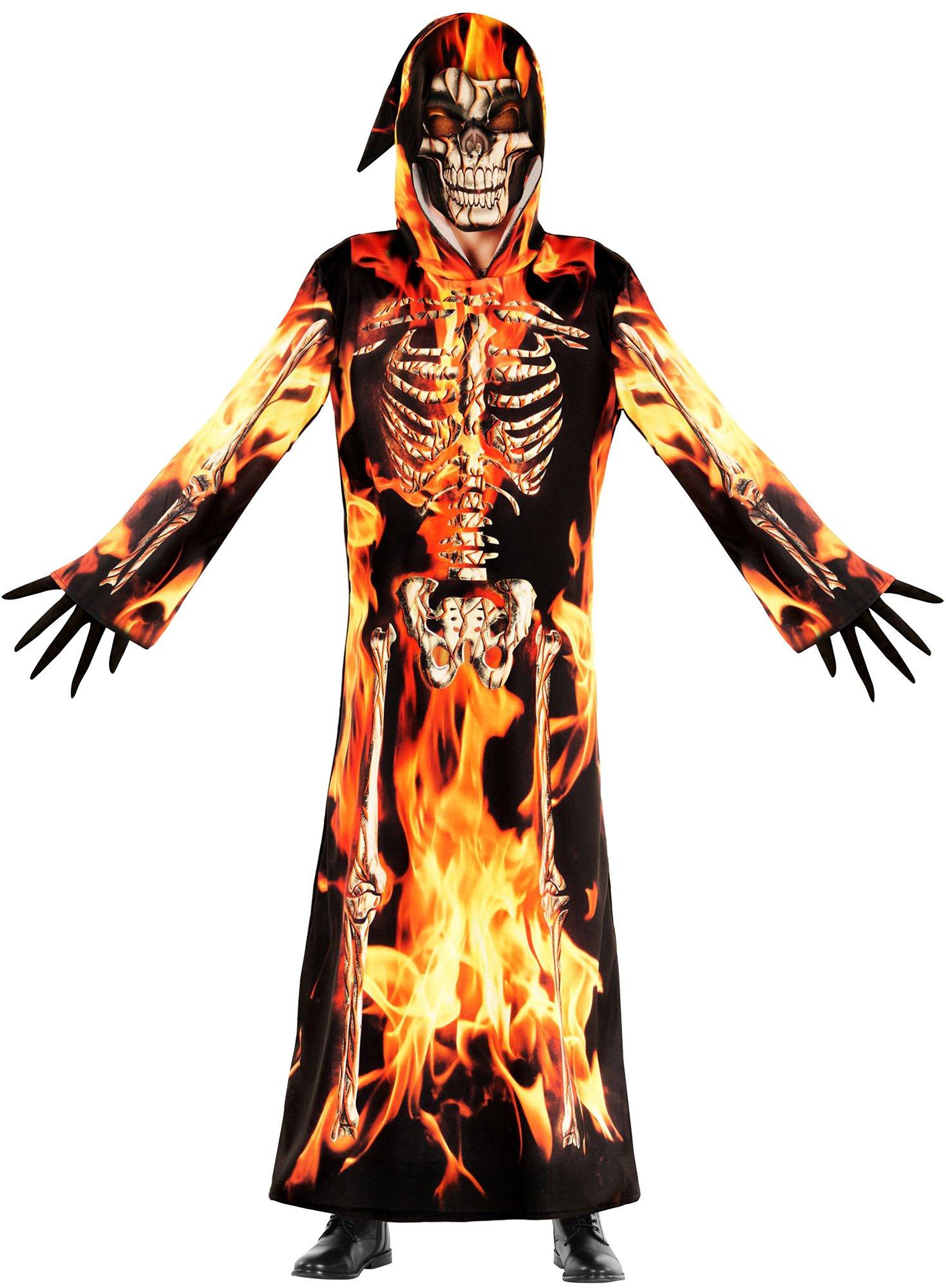 Kids' Fire Skeleton Costume