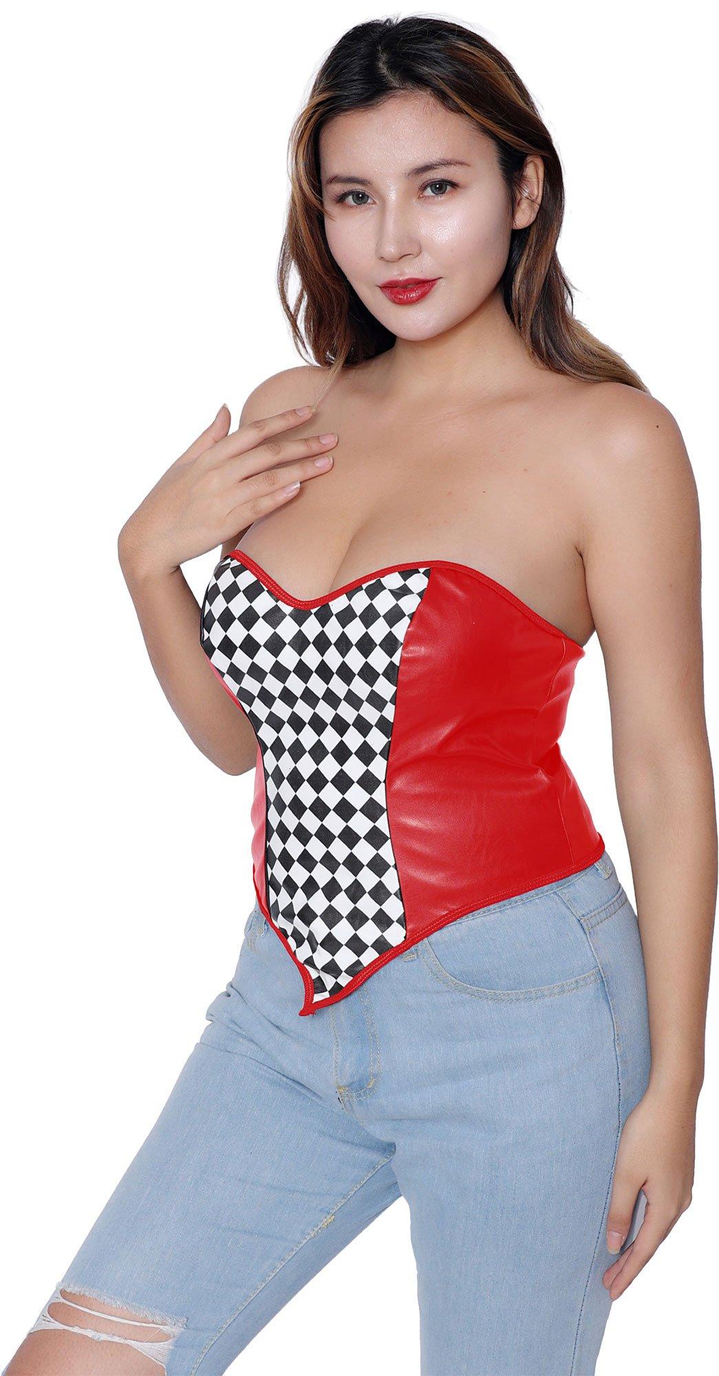 Adult Red & Checkered Corset