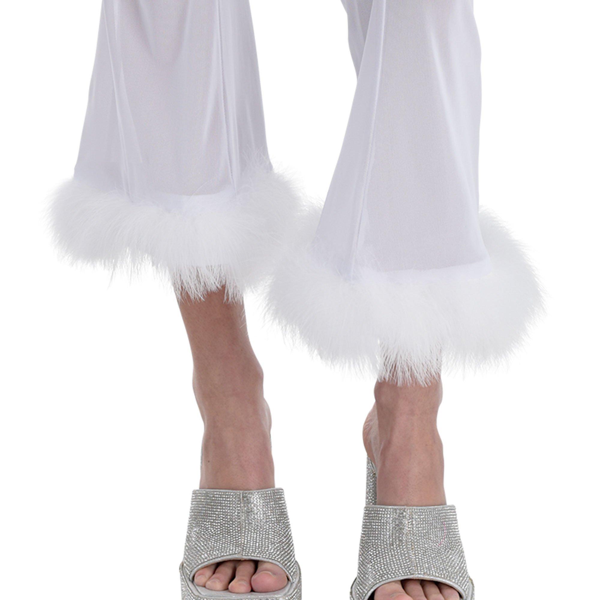 Adult Marabou Sheer White Angel Pants