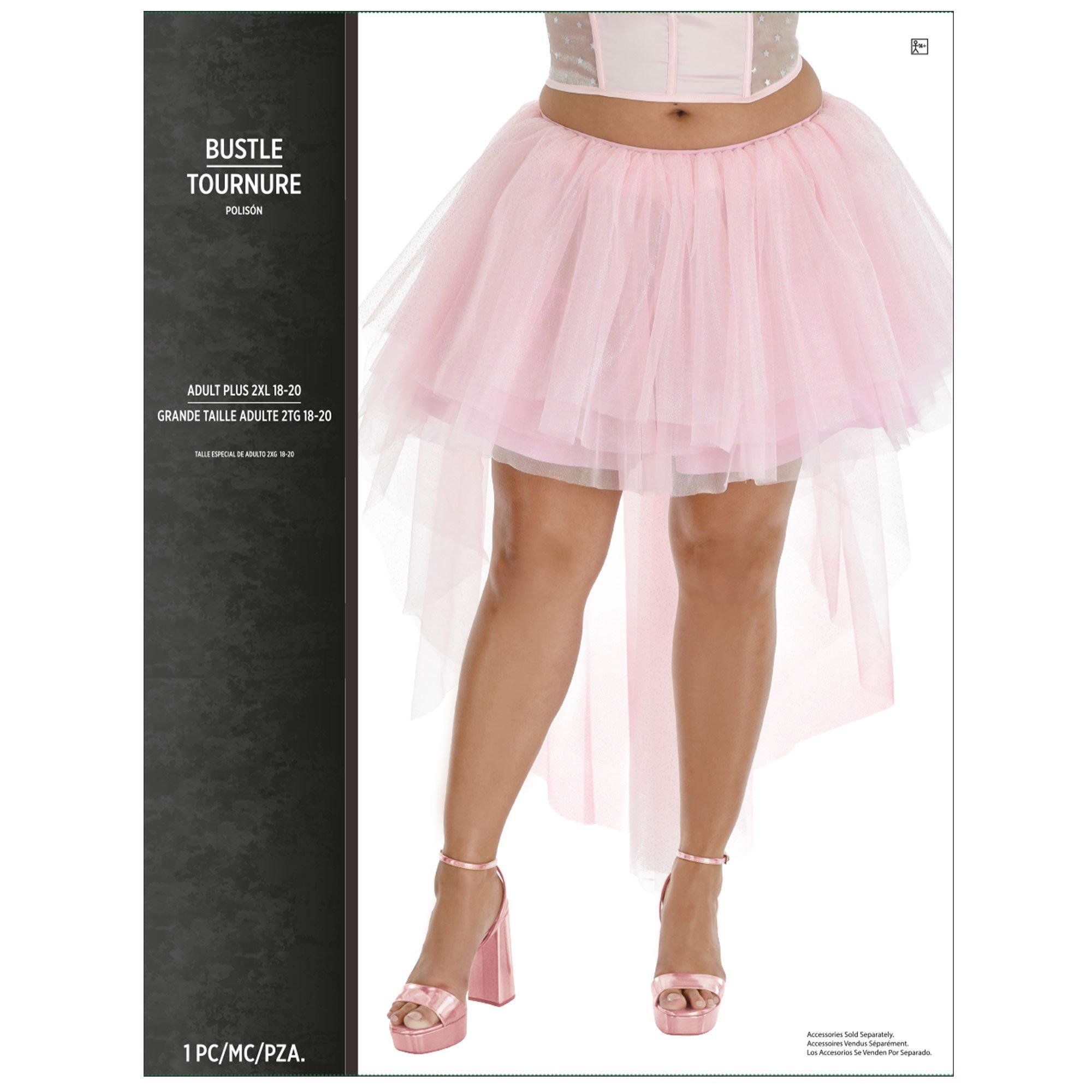 Adult Pink Plus Size Bustle with Train