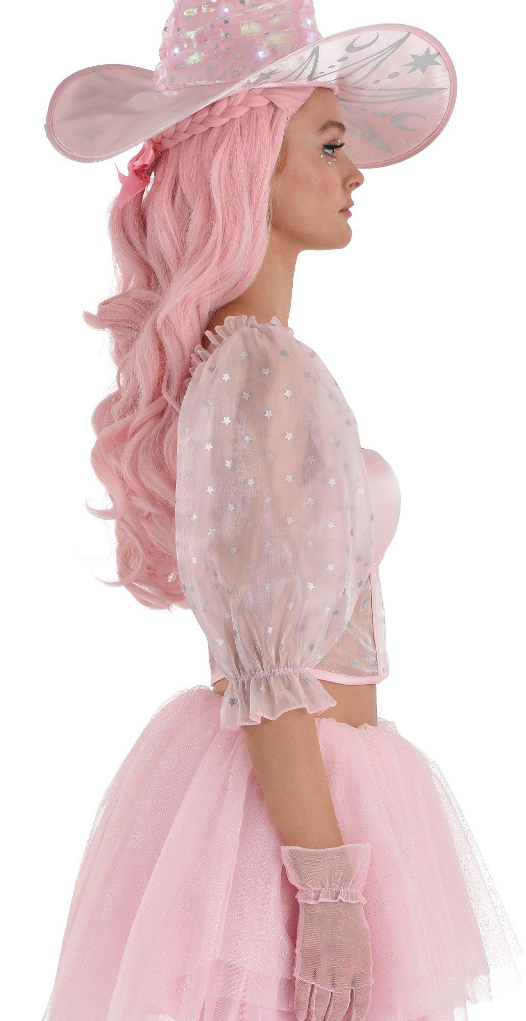 Adult Pink Corset with Puff Sleeves