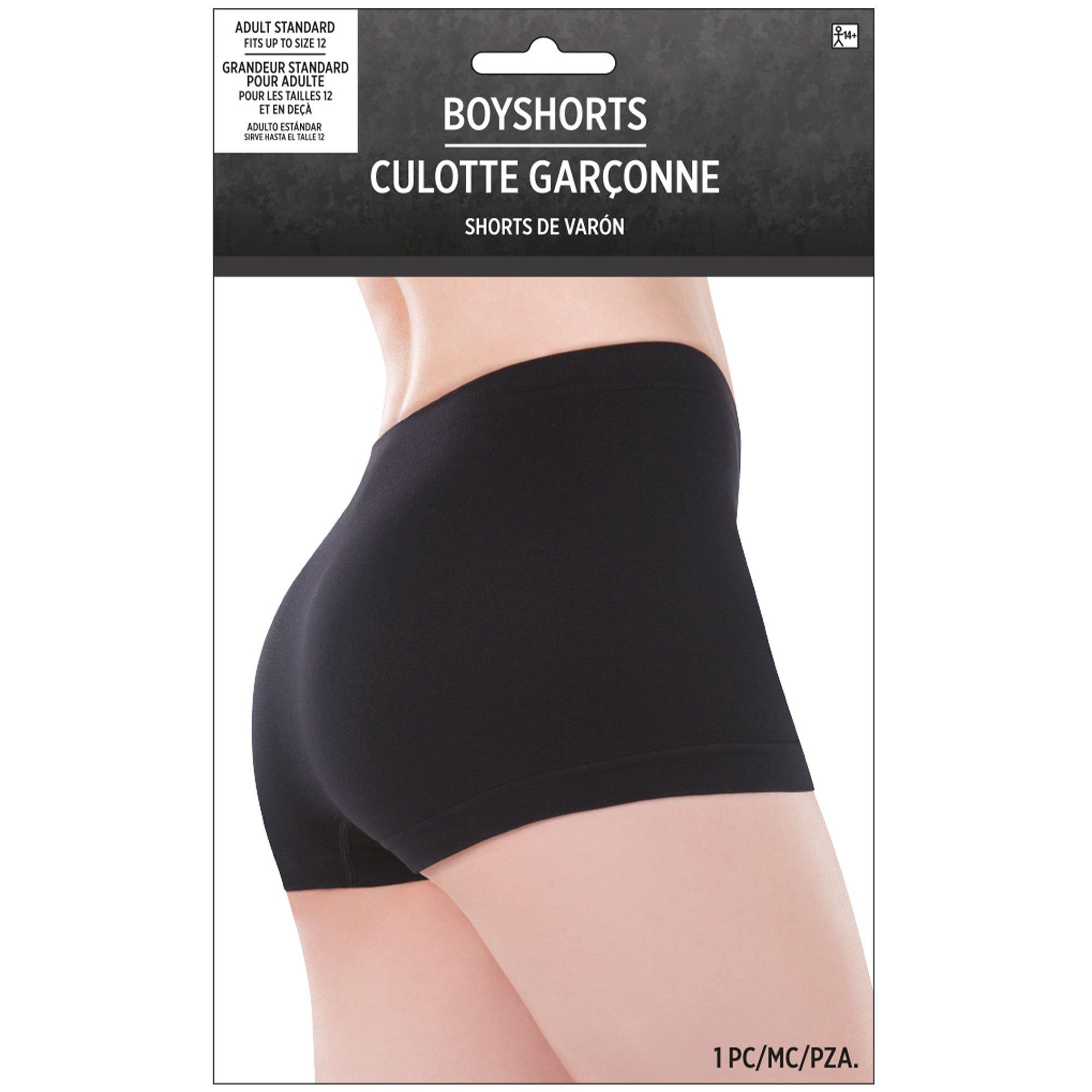 Adult Black Boyshorts Plus Size