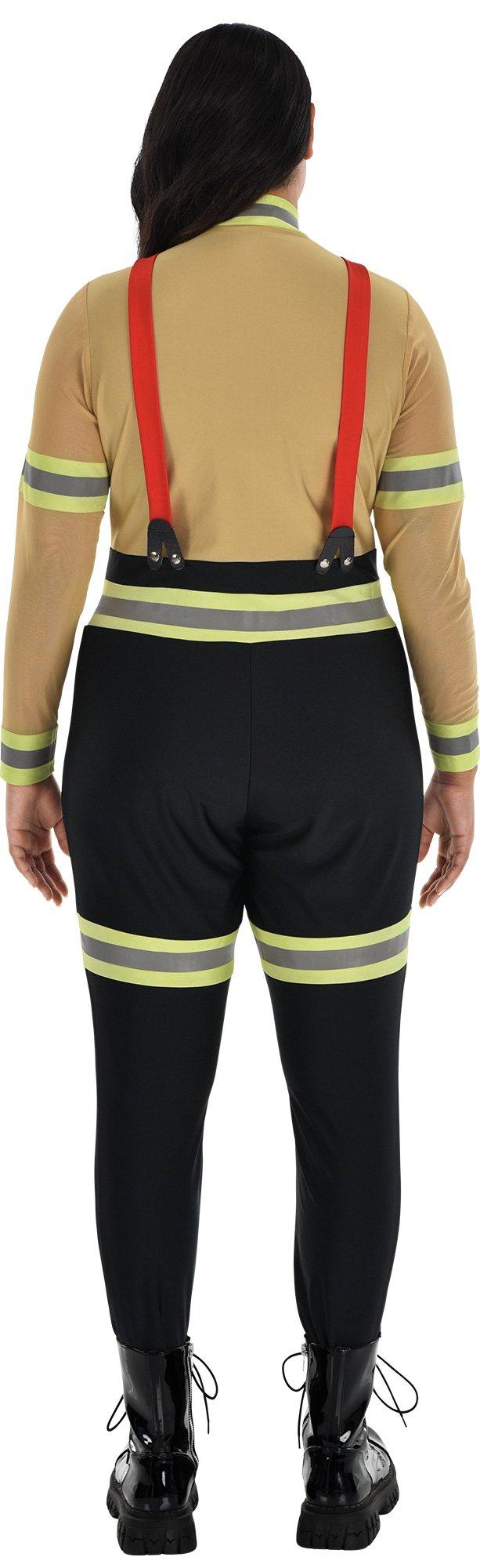 Adult Firefighter Plus Size Catsuit Costume