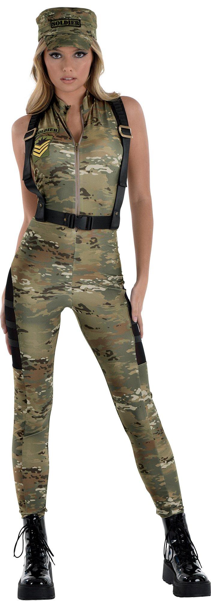 Adult Soldier Catsuit Costume