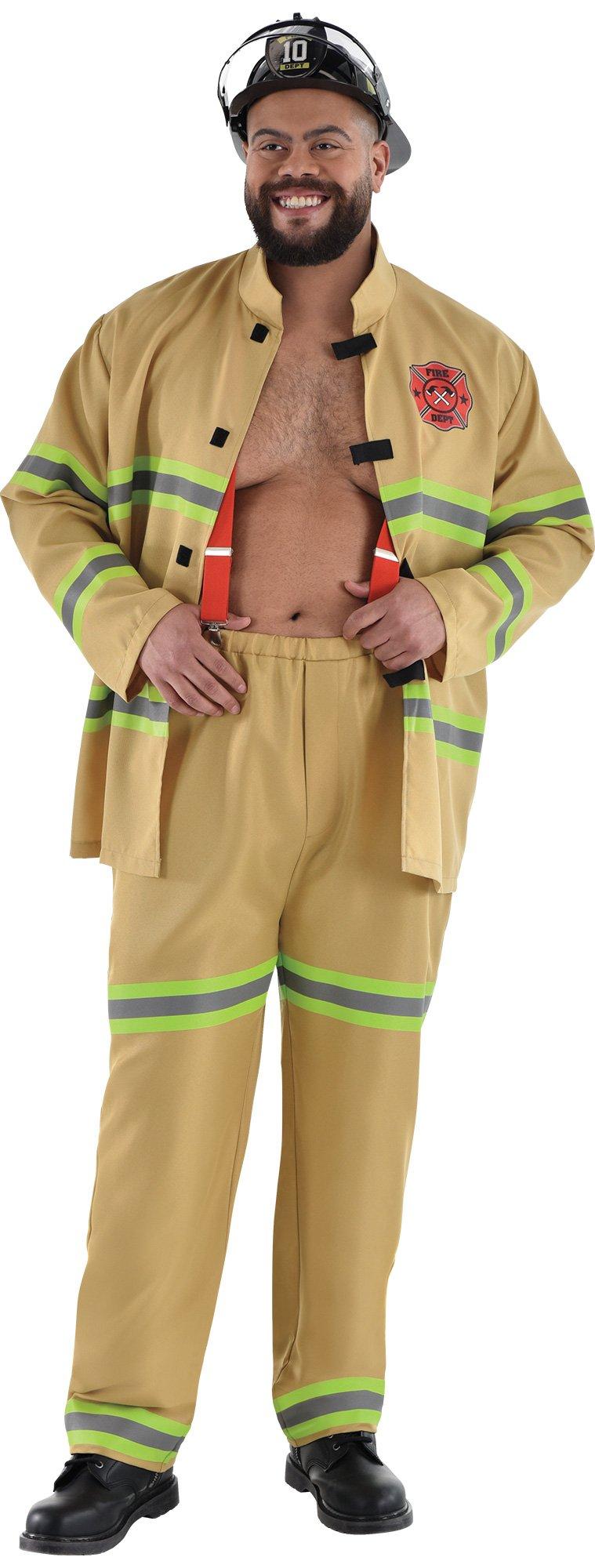 Adult Firefighter Plus Size Costume