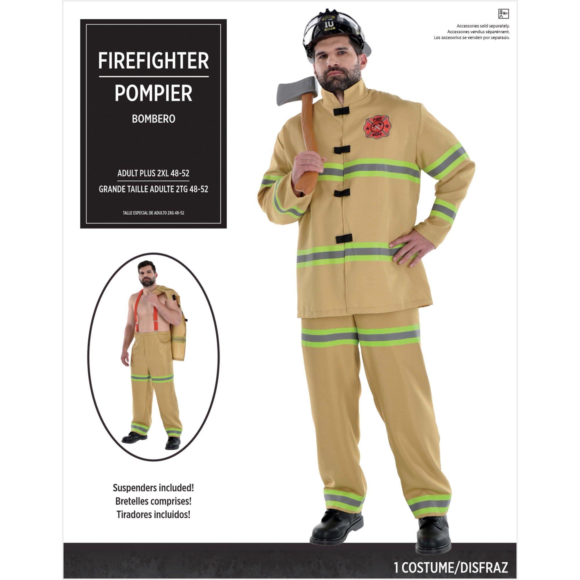 Adult Firefighter Plus Size Costume