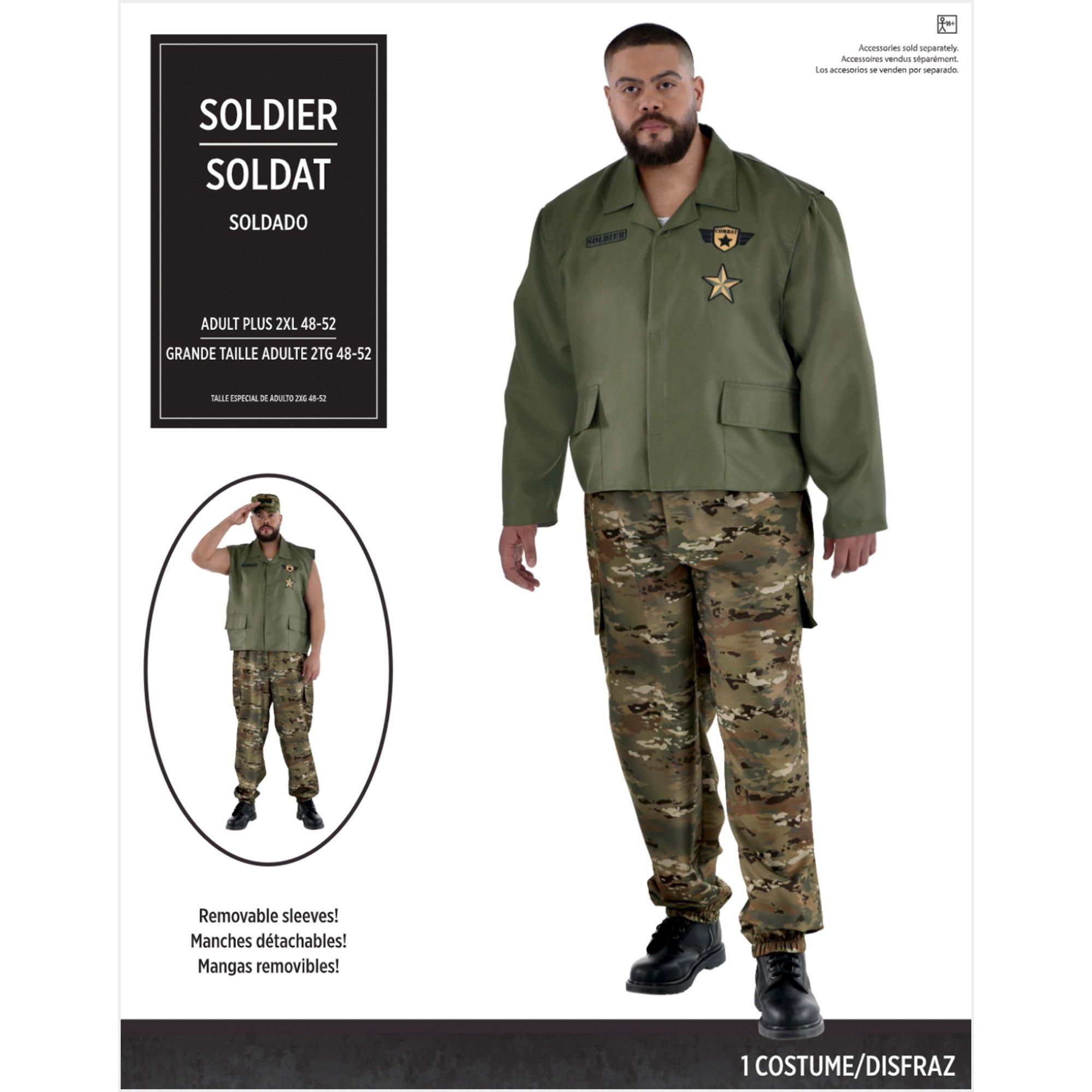 Adult Soldier Plus Size Costume