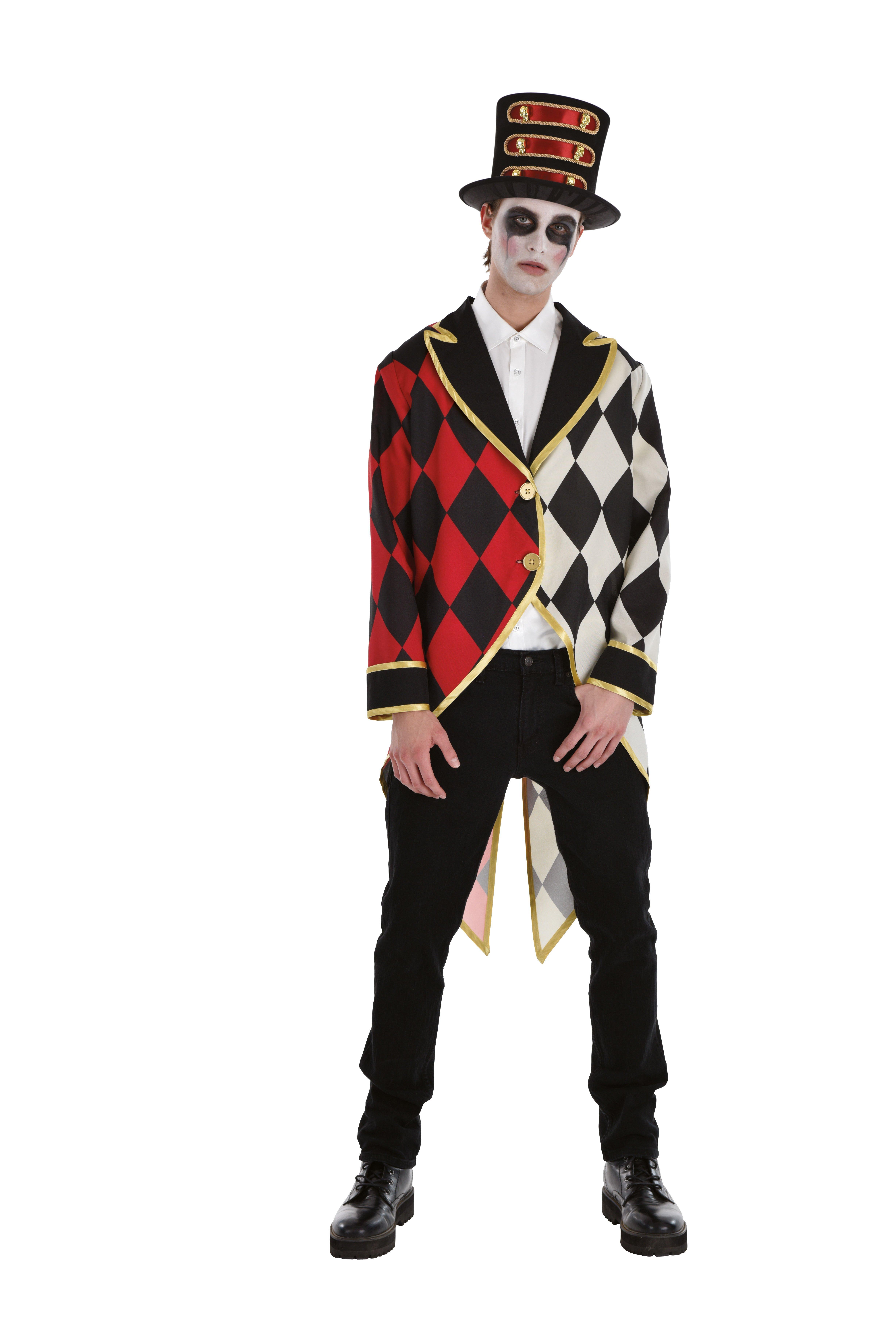 Adult Vintage Circus Harlequin Jacket with Tails