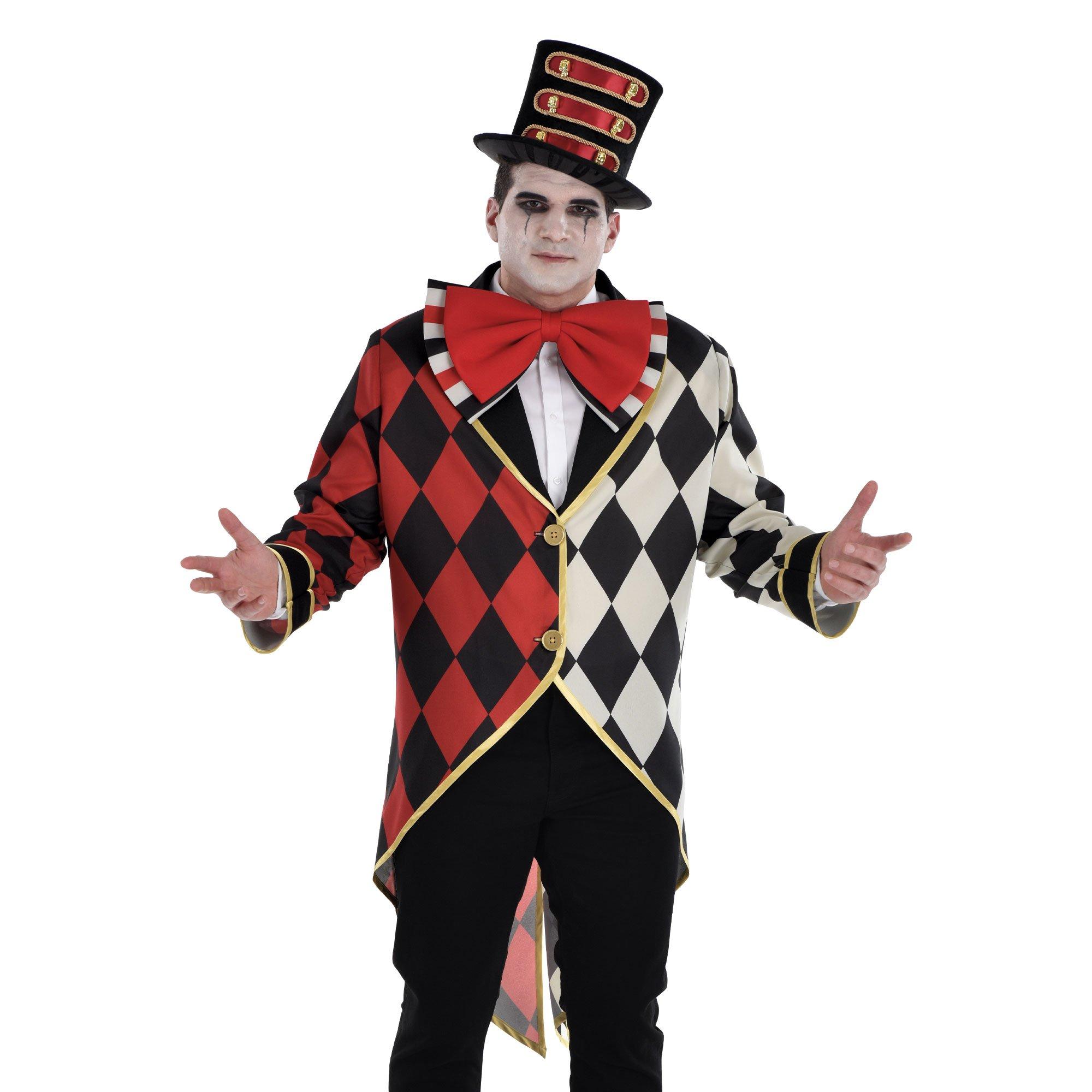 Adult Vintage Circus Harlequin Plus Size Jacket with Tails | Party City