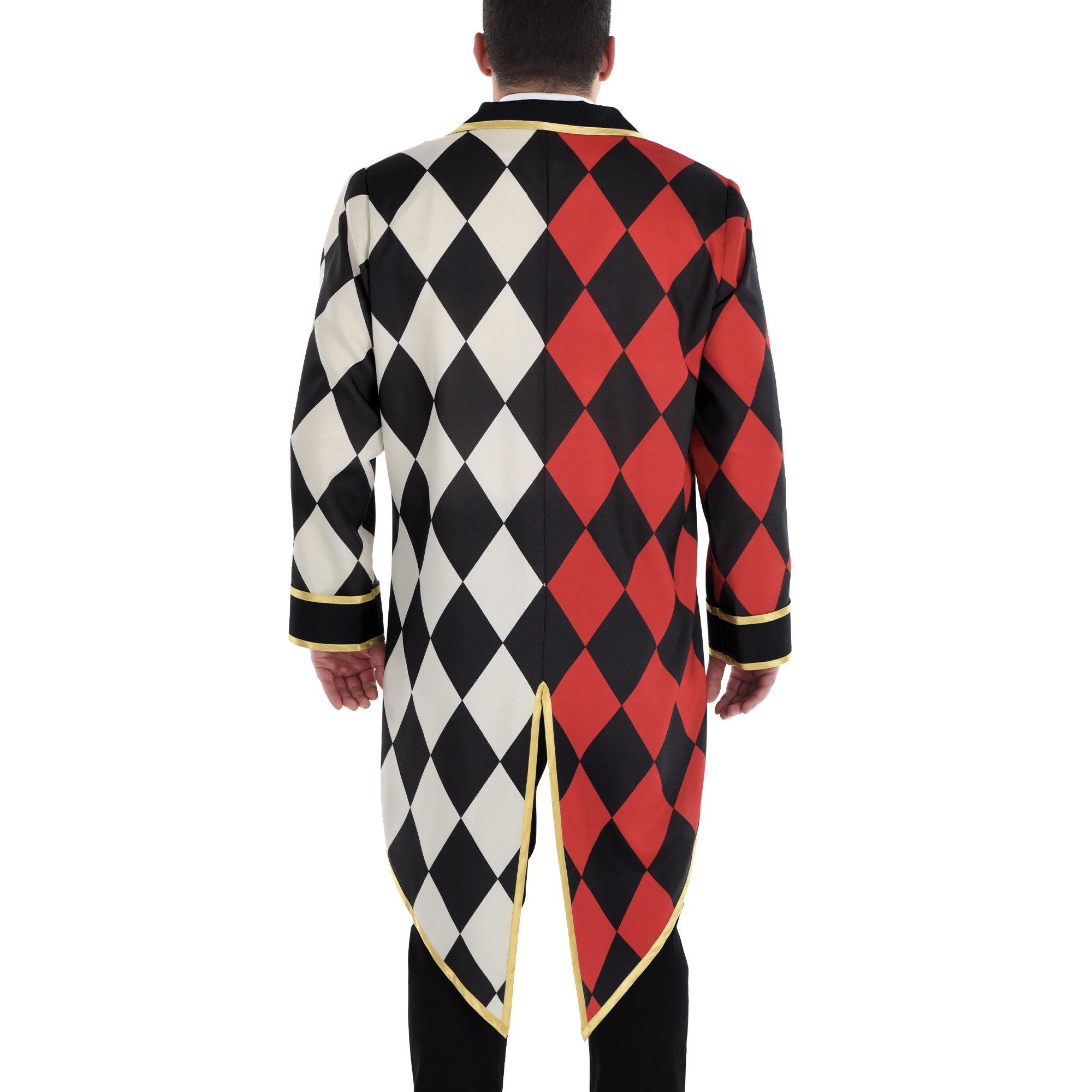 Adult Vintage Circus Harlequin Plus Size Jacket with Tails