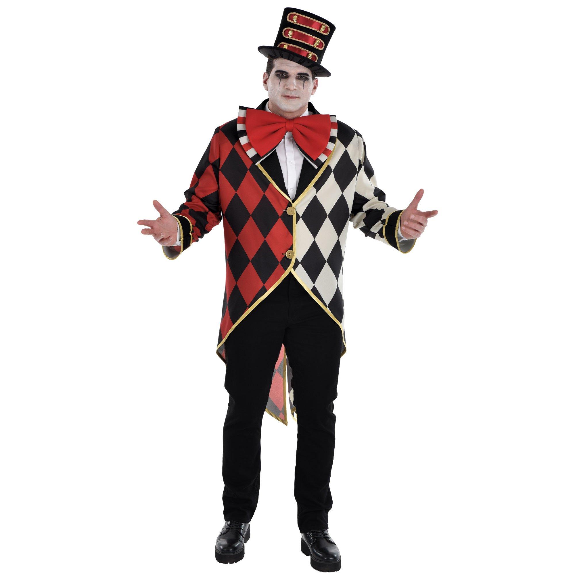 Adult Vintage Circus Harlequin Plus Size Jacket with Tails