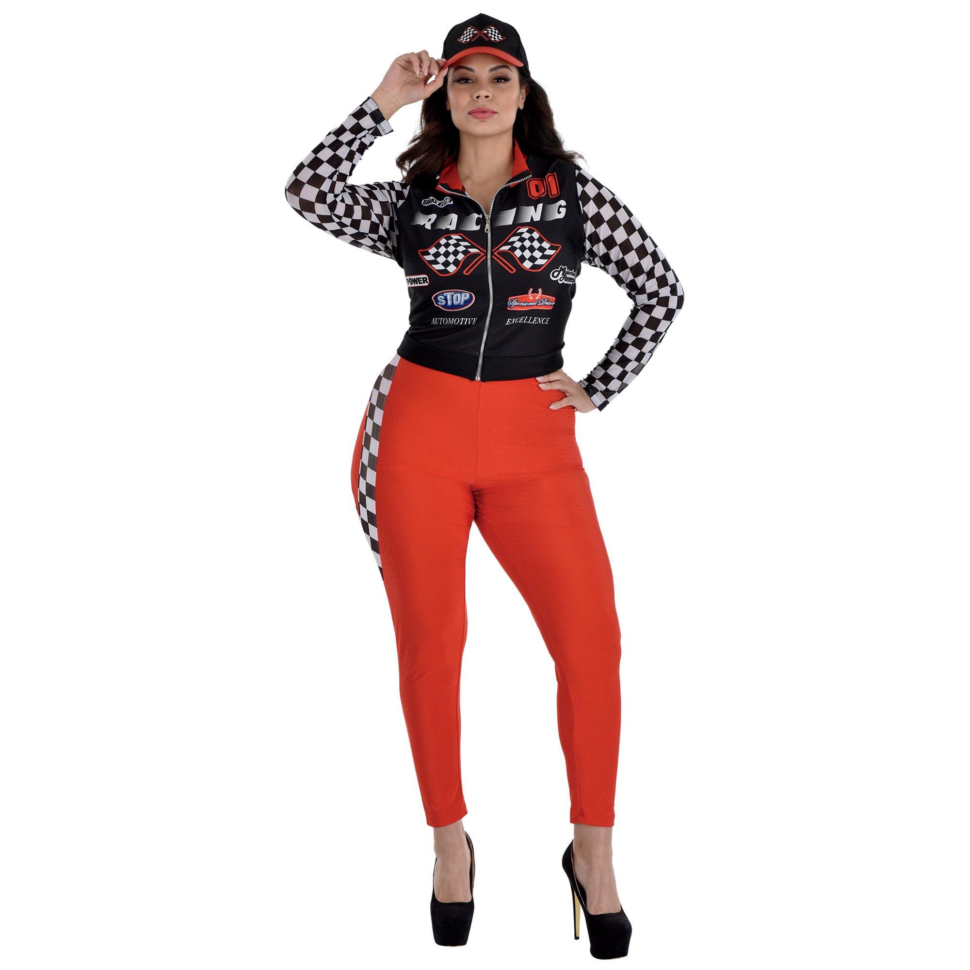 Adult Racecar Driver Plus Size Costume