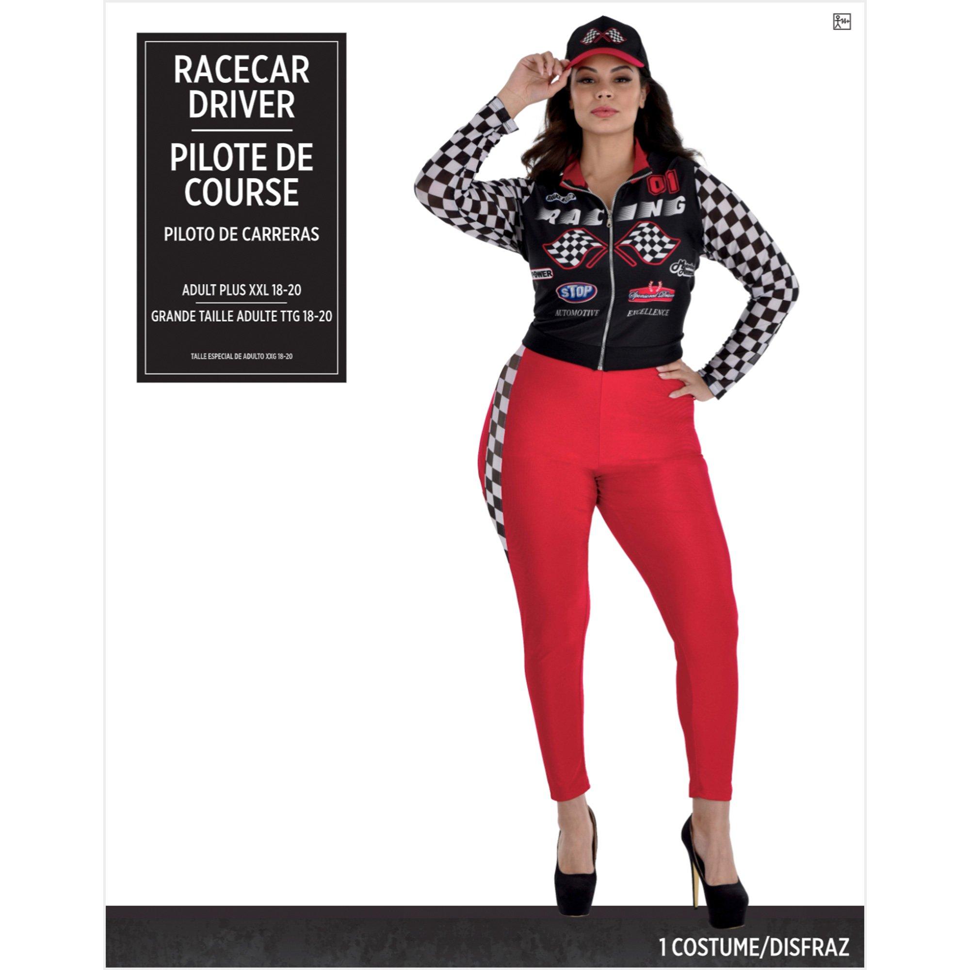 Adult Racecar Driver Plus Size Costume