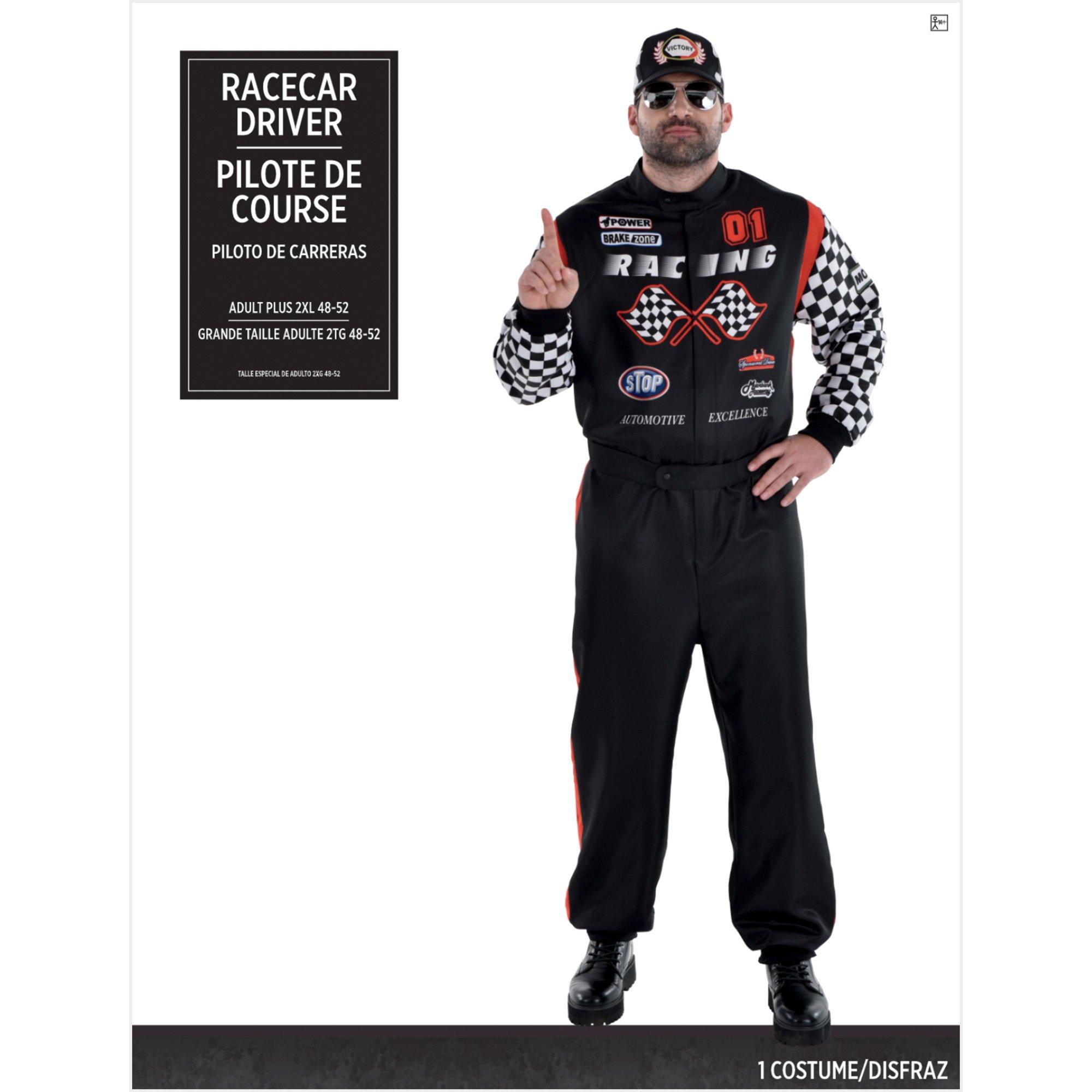 Adult Racecar Driver Plus Size Costume