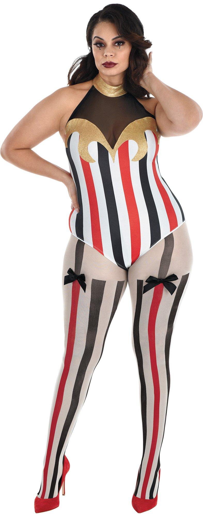 Adult Vintage Circus Plus Size Bodysuit