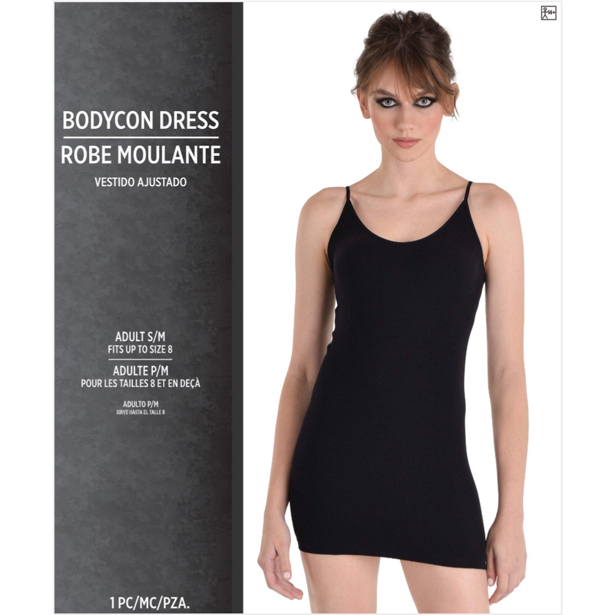 Adult Black Bodycon Mini Dress