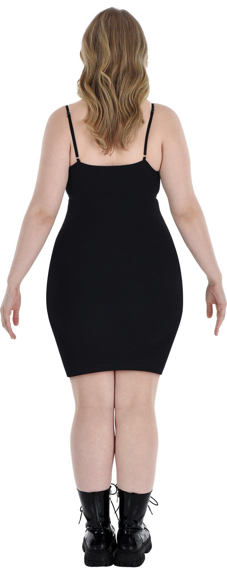 Adult Black Plus Size Bodycon Mini Dress