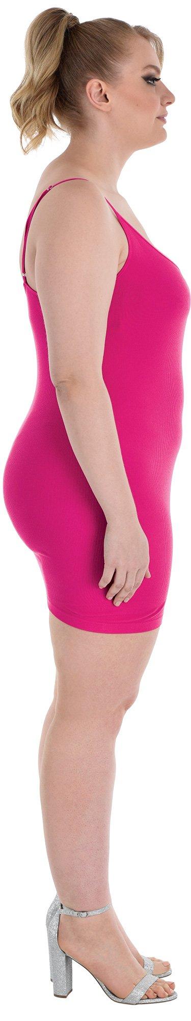 Adult Pink Plus Size Bodycon Mini Dress