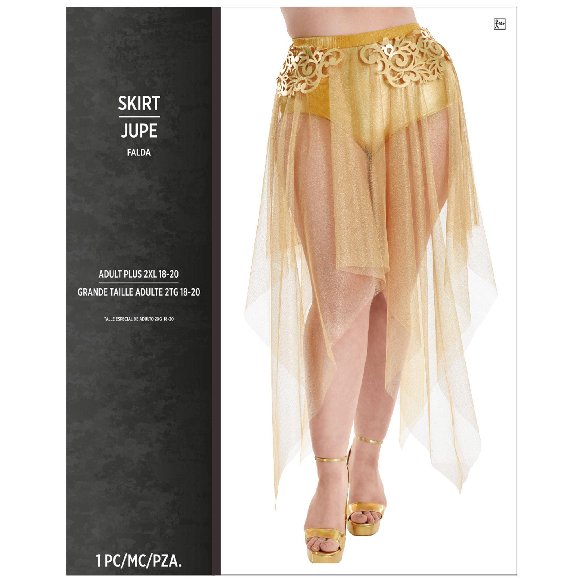 Adult Gilded Glam Plus Size Skirt