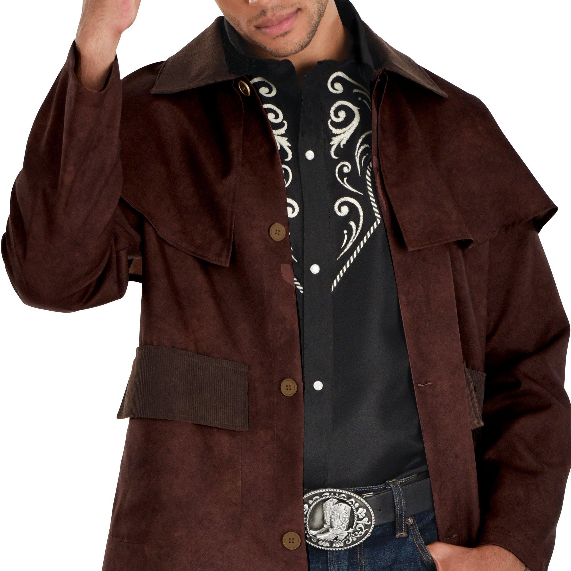 Adult Faux Suede Western Cowboy Duster