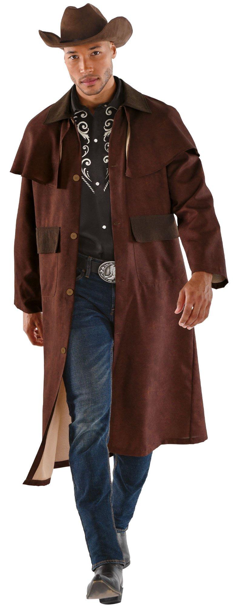 Adult Faux Suede Western Cowboy Duster