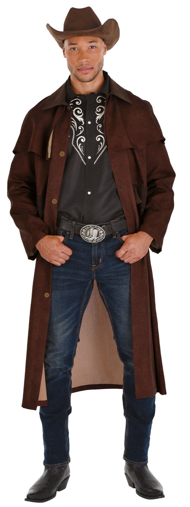 Adult Faux Suede Western Cowboy Duster