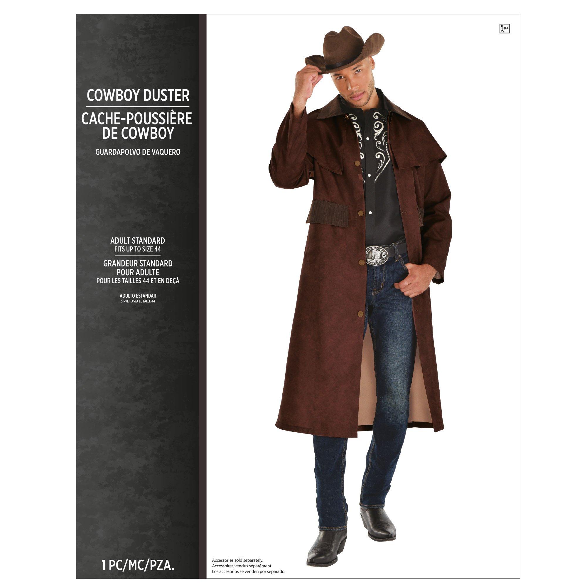 Adult Faux Suede Western Cowboy Duster