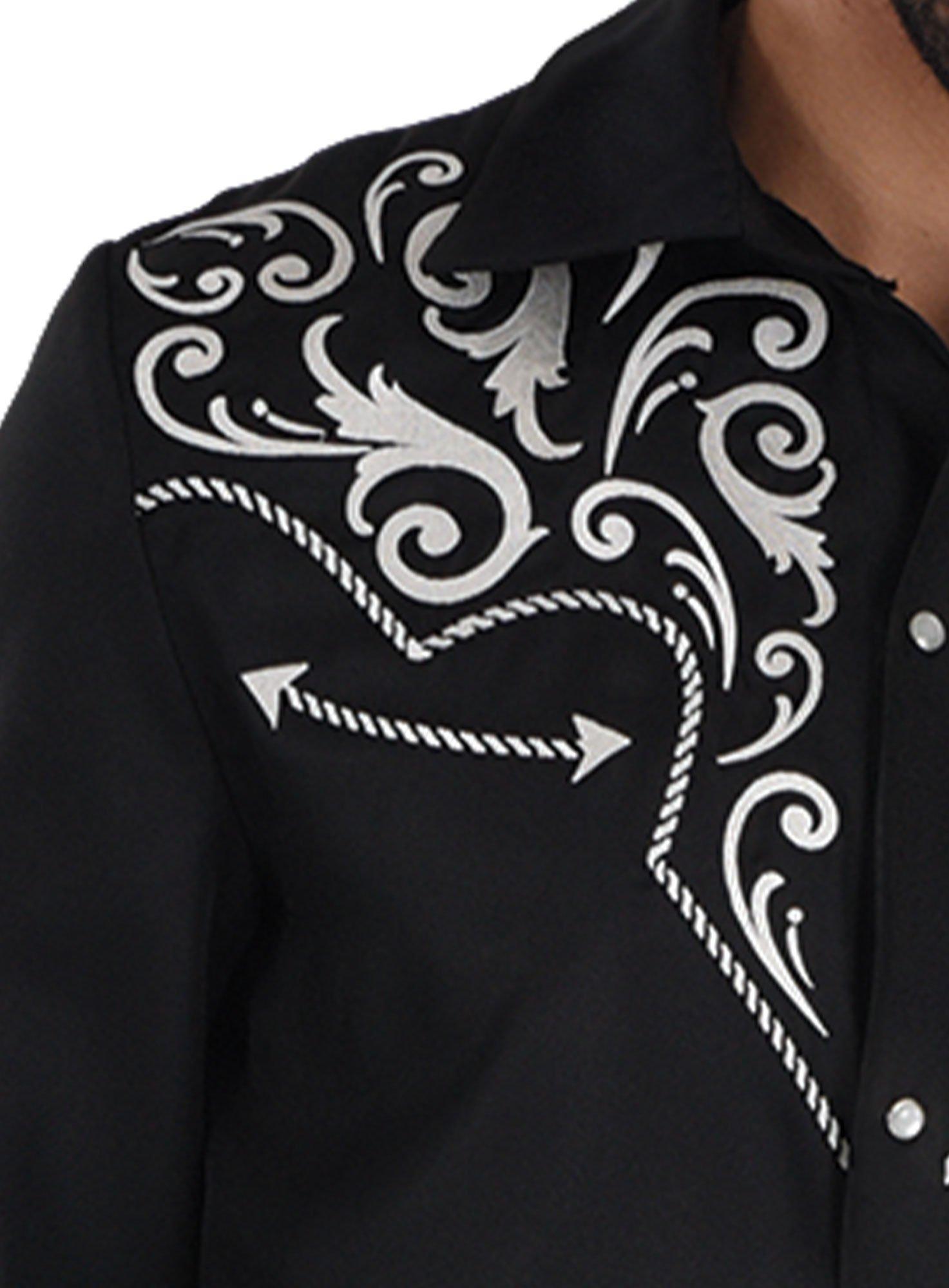 Adult Black Western Cowboy Shirt