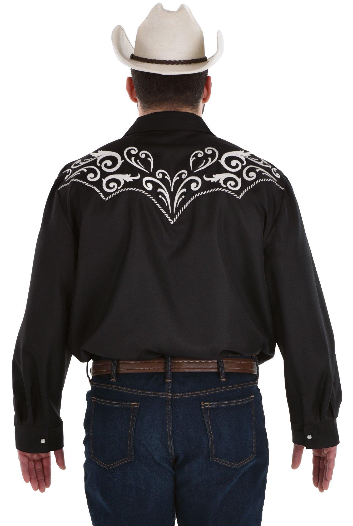 Adult Black Western Plus Size Cowboy Shirt