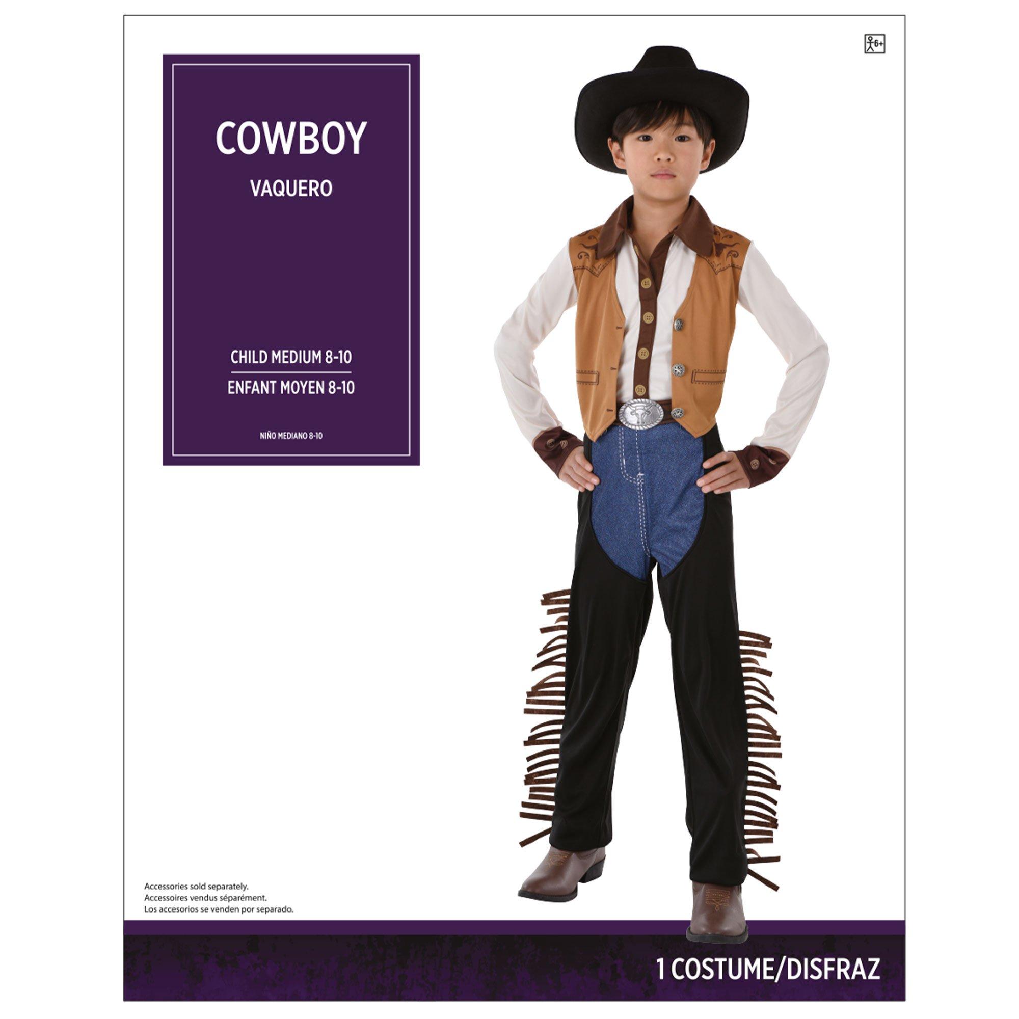 Kids' Western Cowboy Costume with Chaps