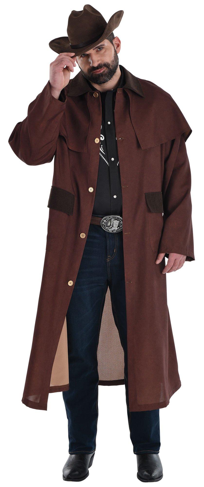 Adult Faux Suede Western Plus Size Cowboy Duster