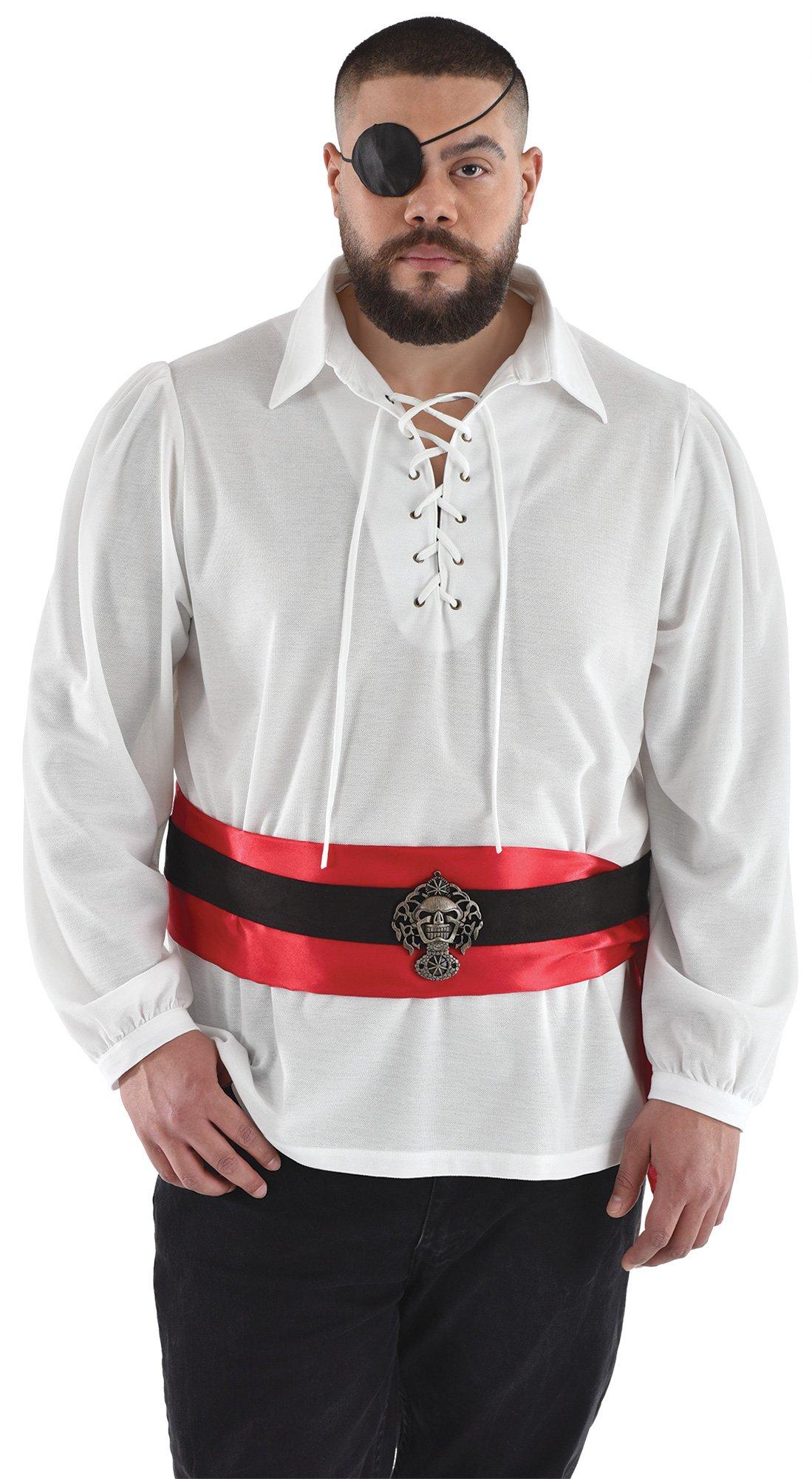 Adult Ivory Plus Size Pirate Shirt