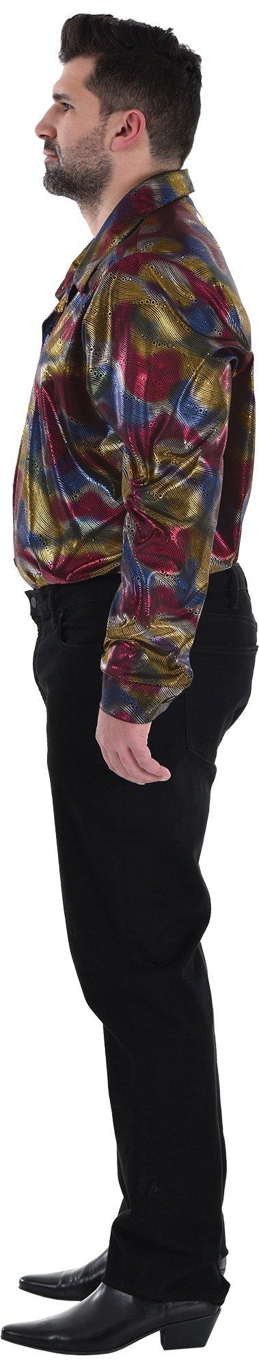 Adult Disco Plus Size Button-Up Shirt