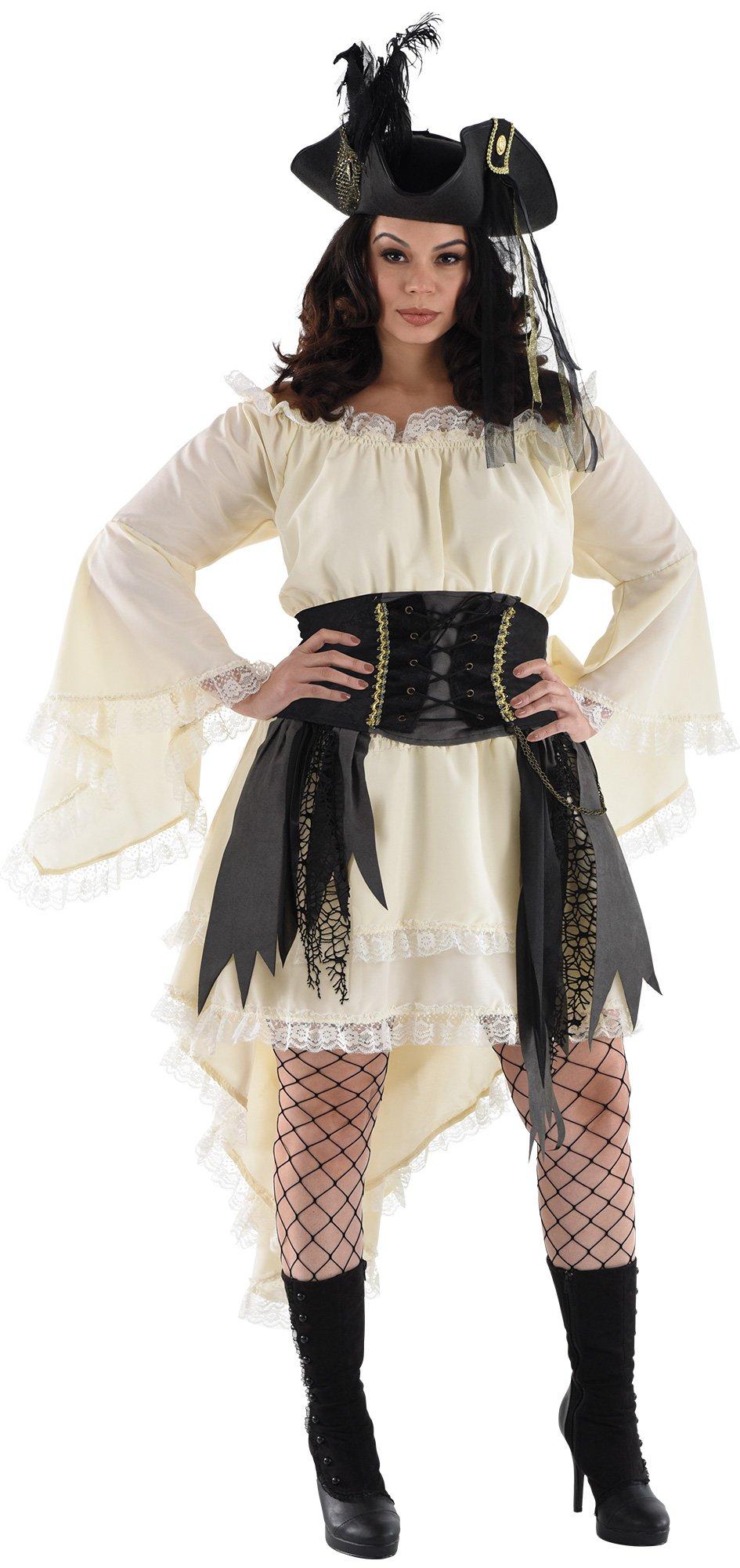 Adult Cream Pirate Plus Size Dress
