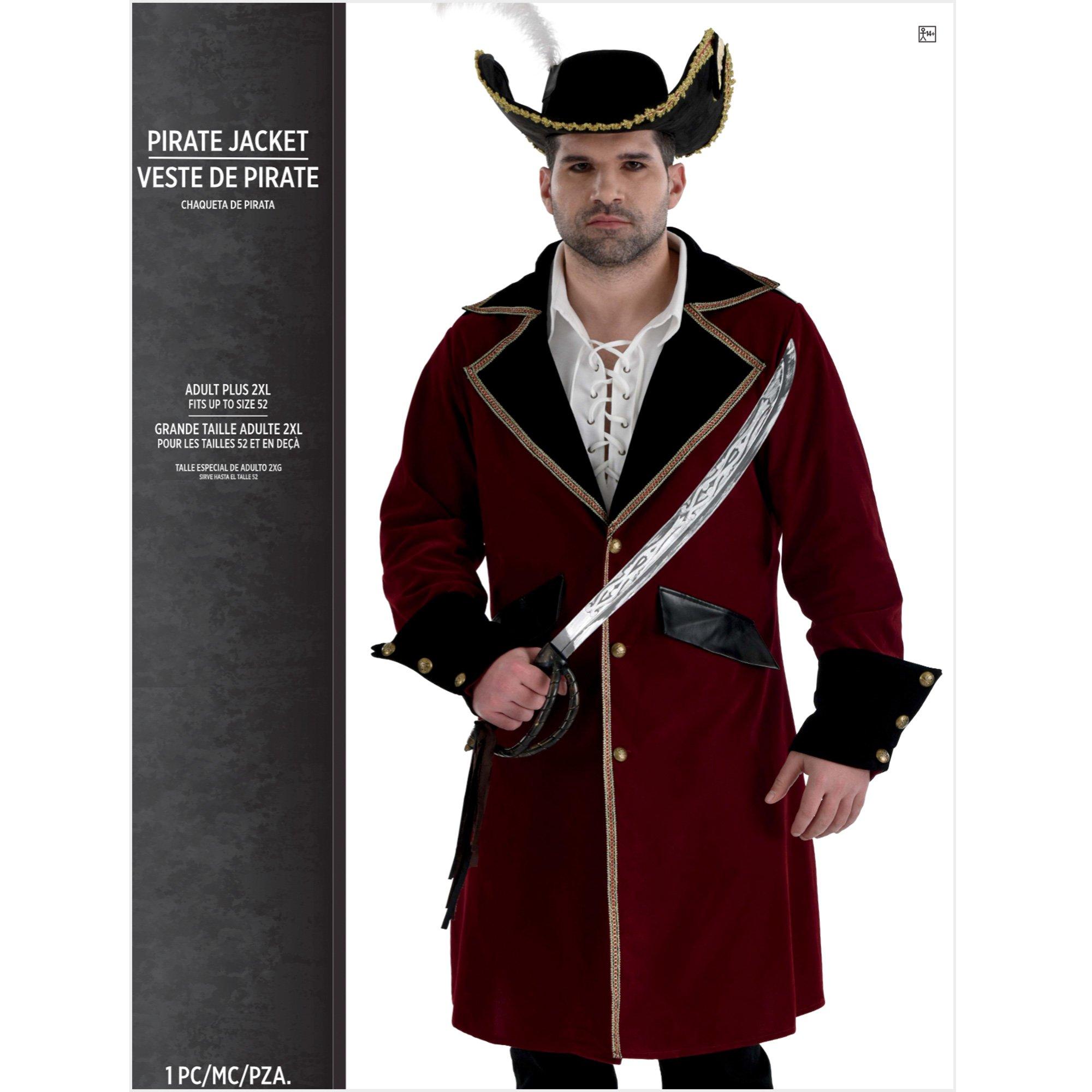 Adult Pirate Captain Plus Size Jacket