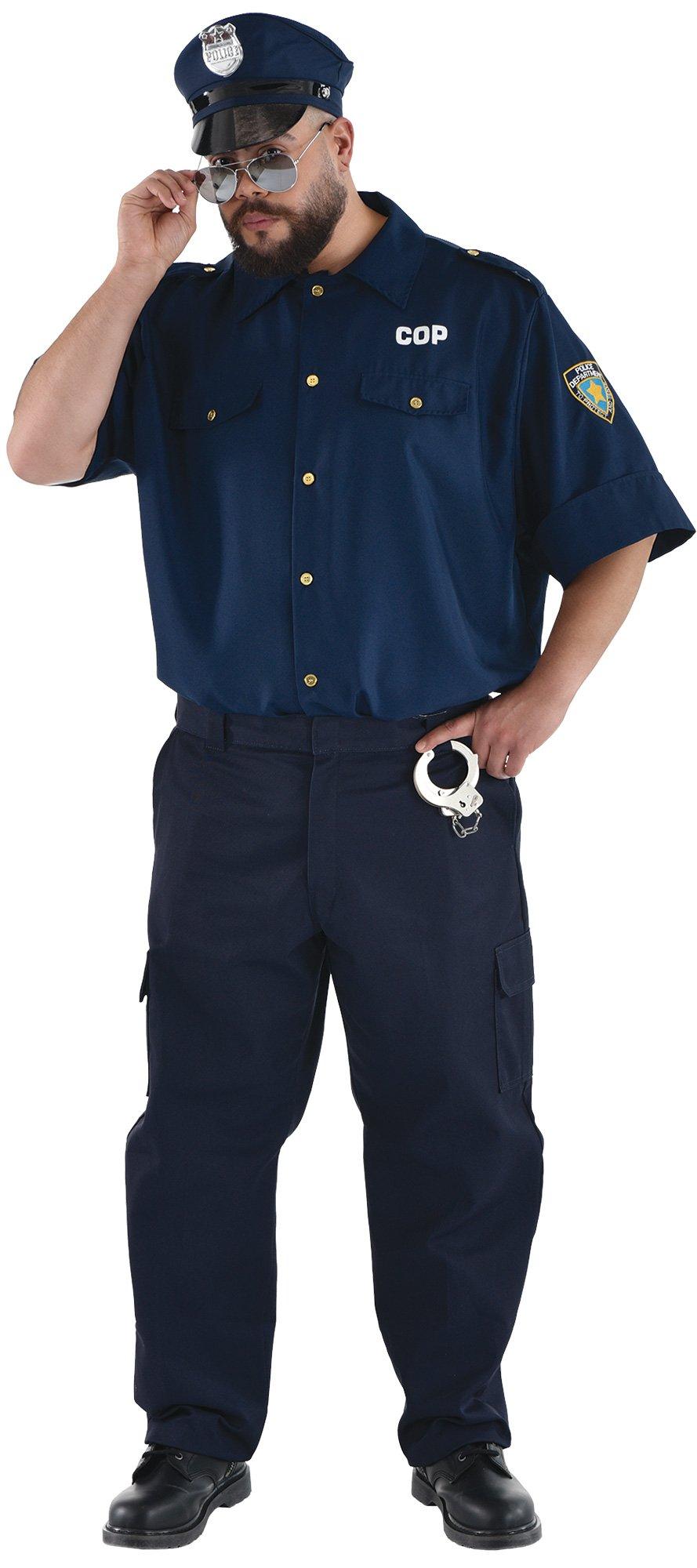 Adult Cop Costume Plus Size Shirt